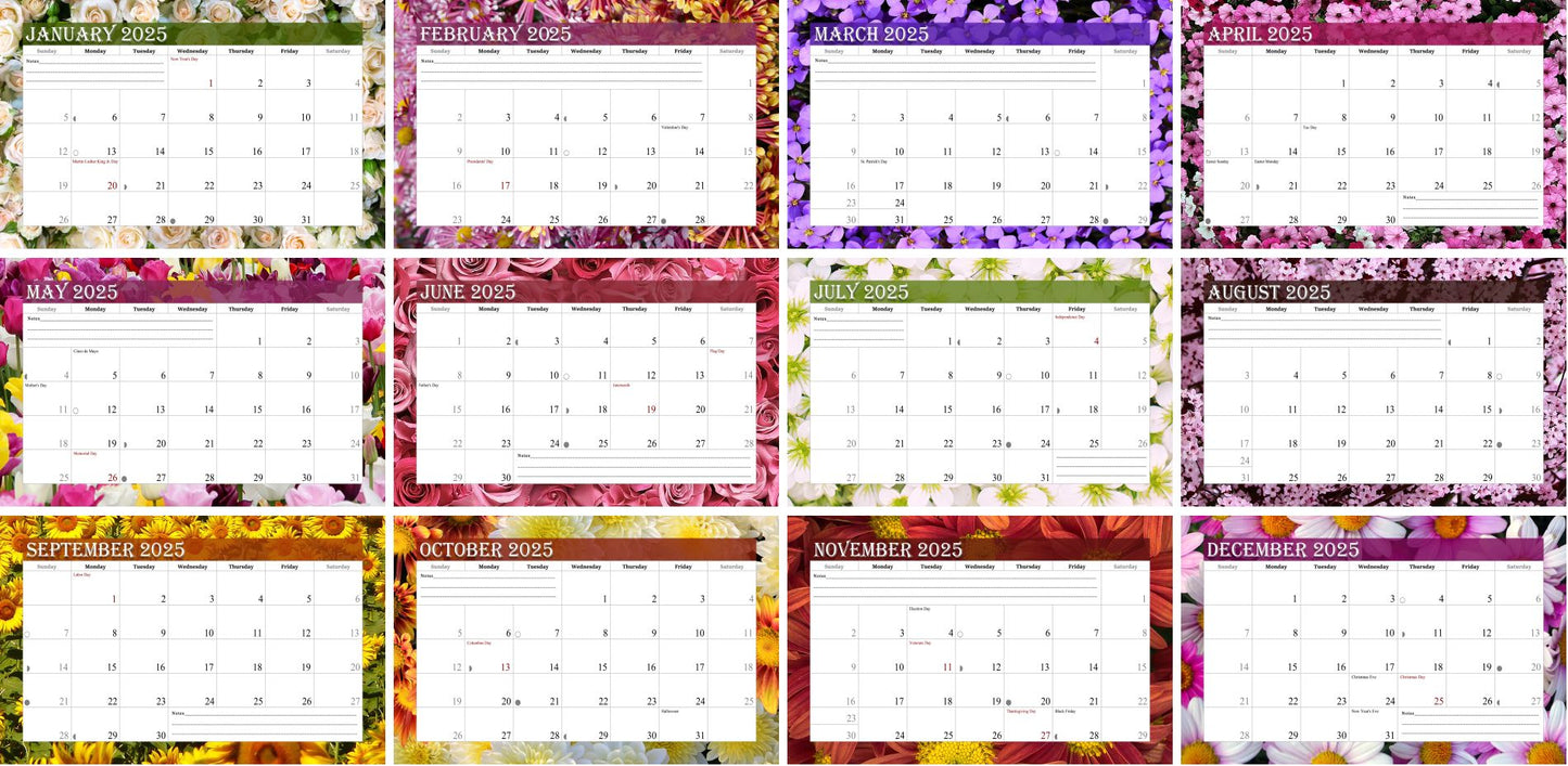 2025-2026 18 Months Standing Flip Desk Calendar Desktop Planner 013