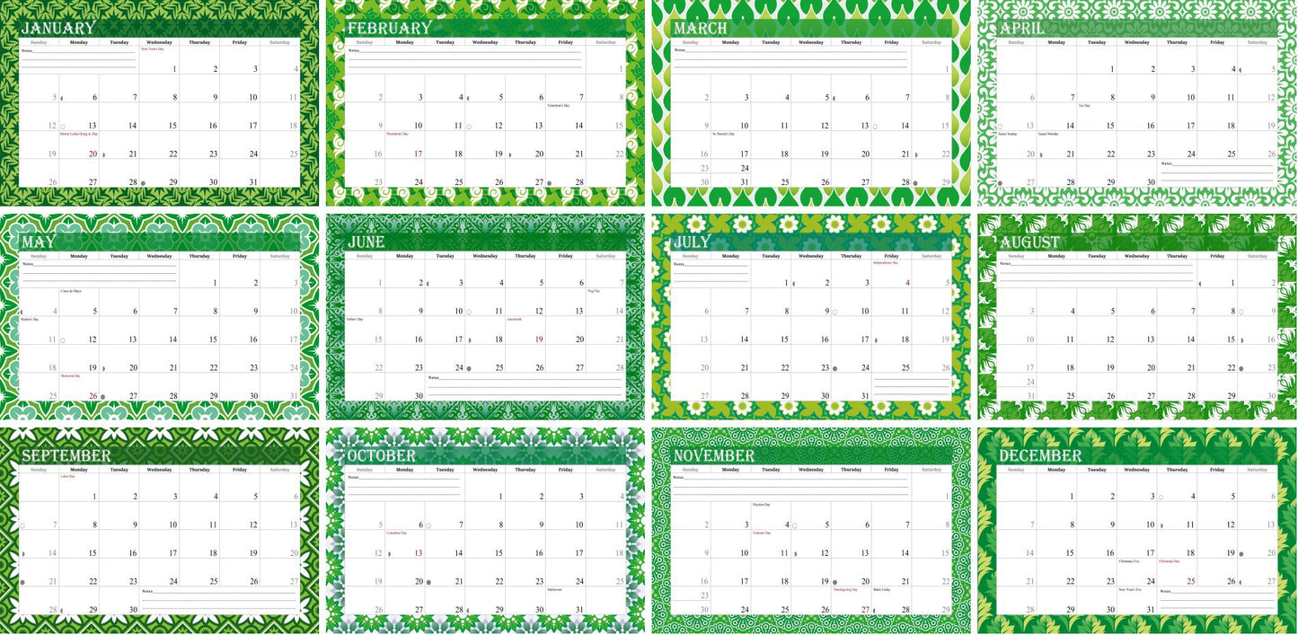 2025-2026 18 Months Standing Flip Desk Calendar Desktop Planner 06