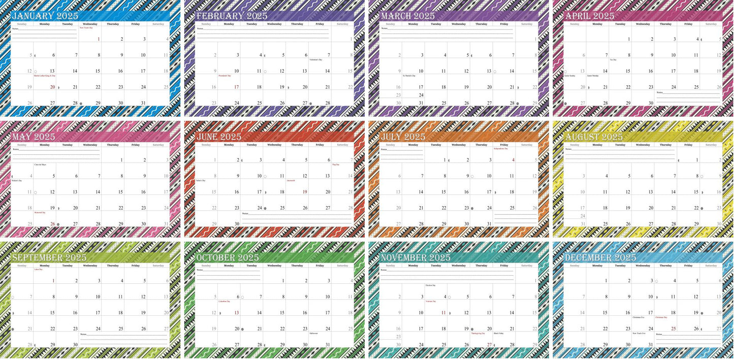 2025-2026 18 Months Standing Flip Desk Calendar Desktop Planner 017