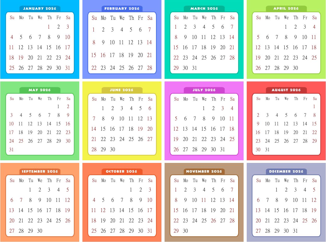 2026 CD-Style Desk Calendar 12 Months Calendar / Planner / Desk Calendar With CD Case Stand, Office Decor, Christmas Gifts (Edition #07)