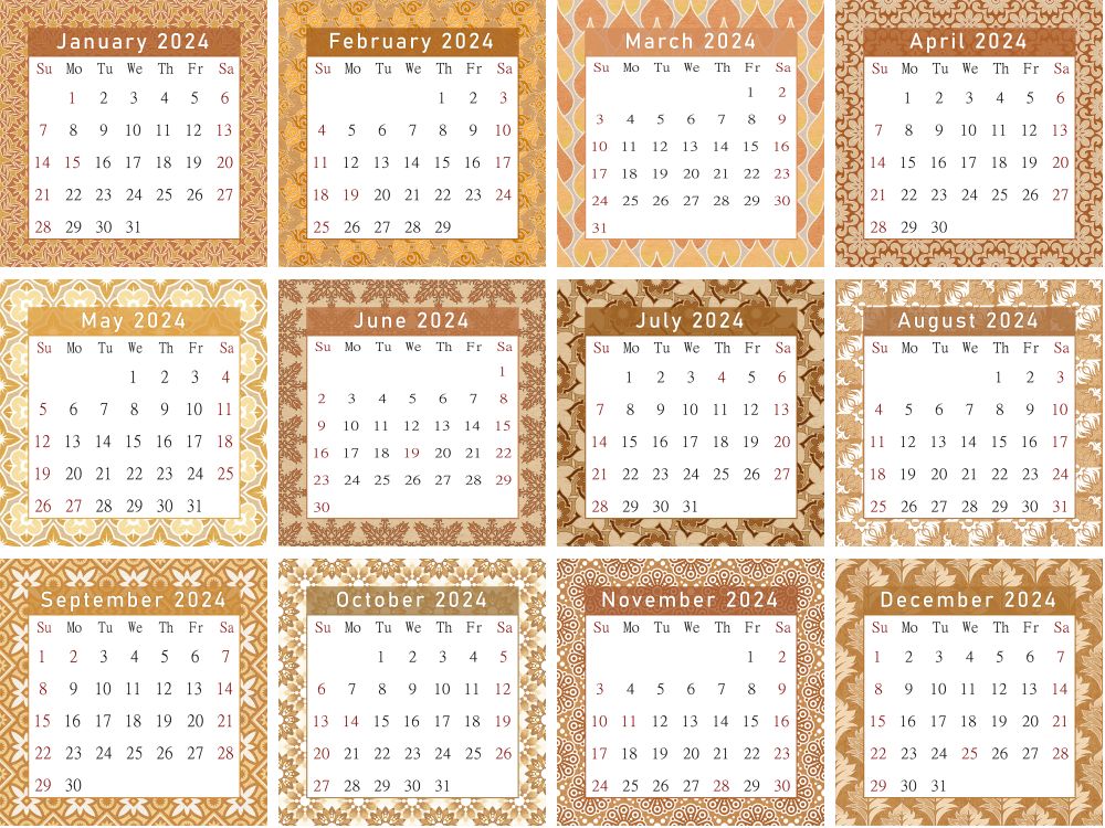 2023 - 2024 CD-Style Desk Calendar 16 Months Calendar / Planner / (Edition #22)