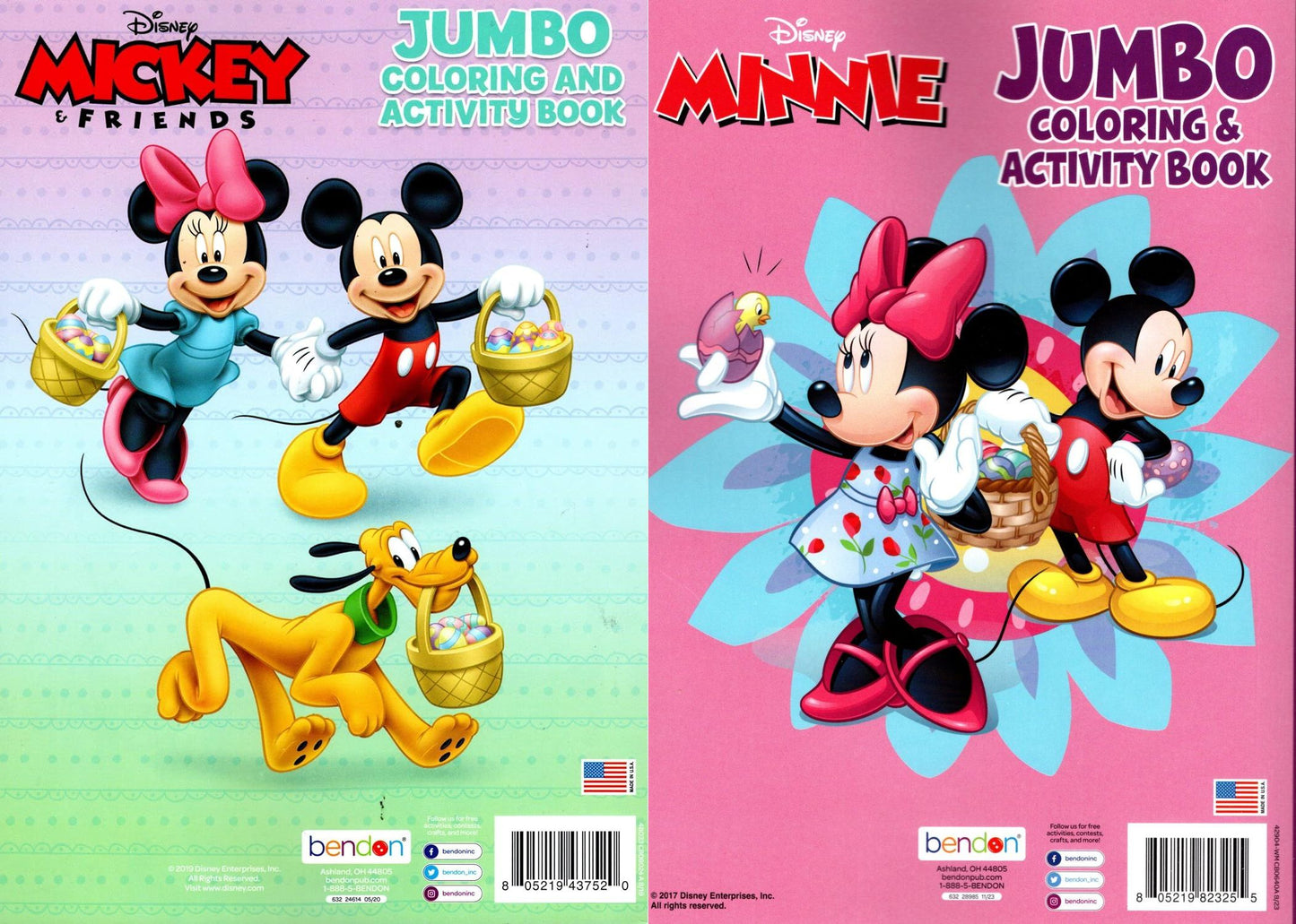 Disney Mickey Friends & Minnie - Jumbo Coloring & Activity Book (Set of 2 Books)