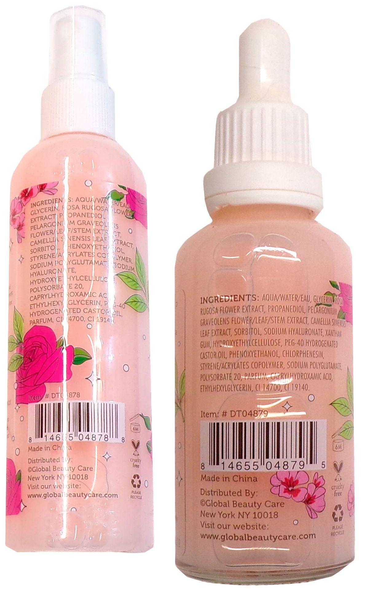 Global Beauty Care Geranium Rose Facial Hydrator and Facial Oil White Tea