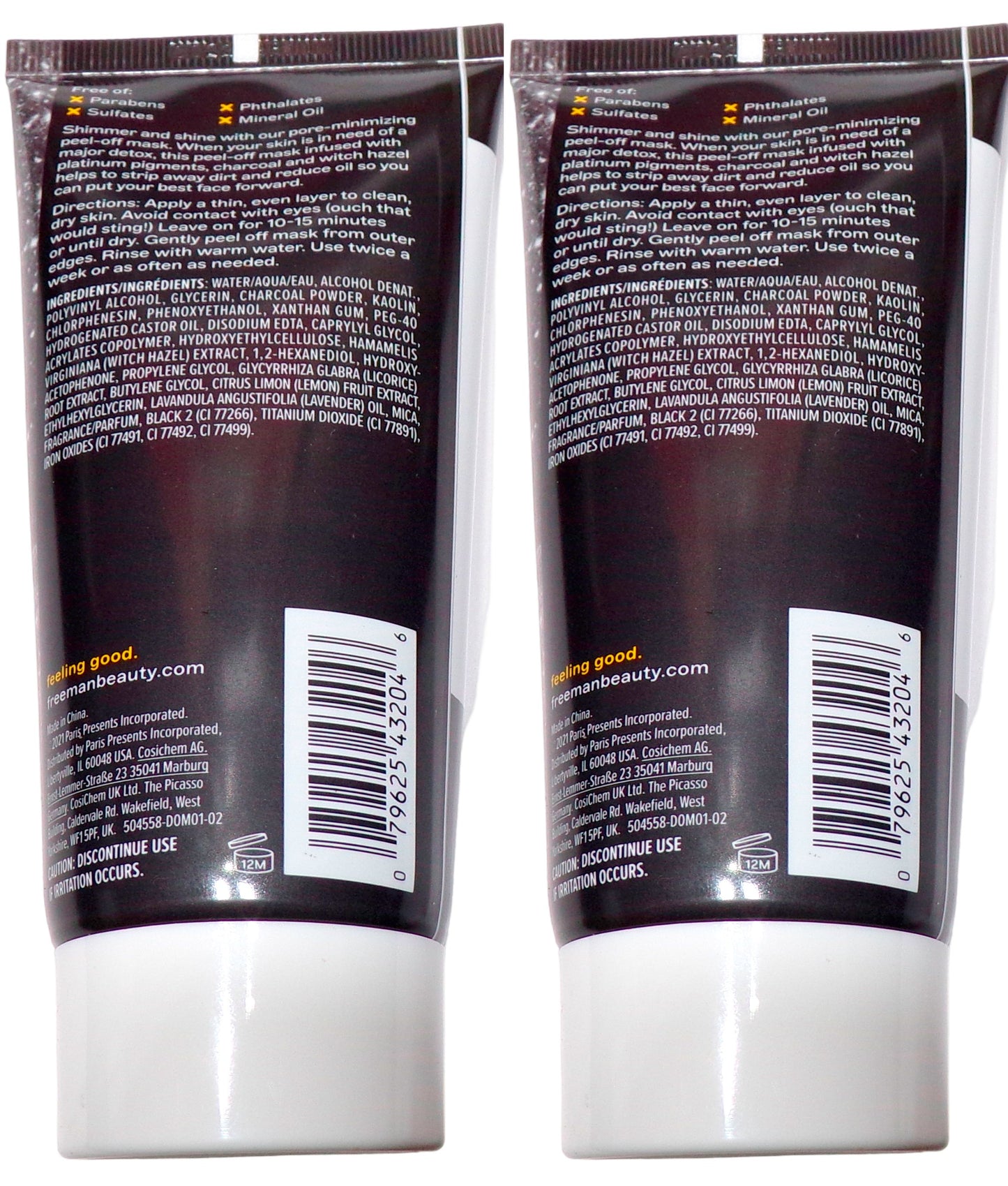 Clearing Shimmer Peel-Off Mask, Charcoal and Witch Hazel, 3 fl oz, Fresh Glow