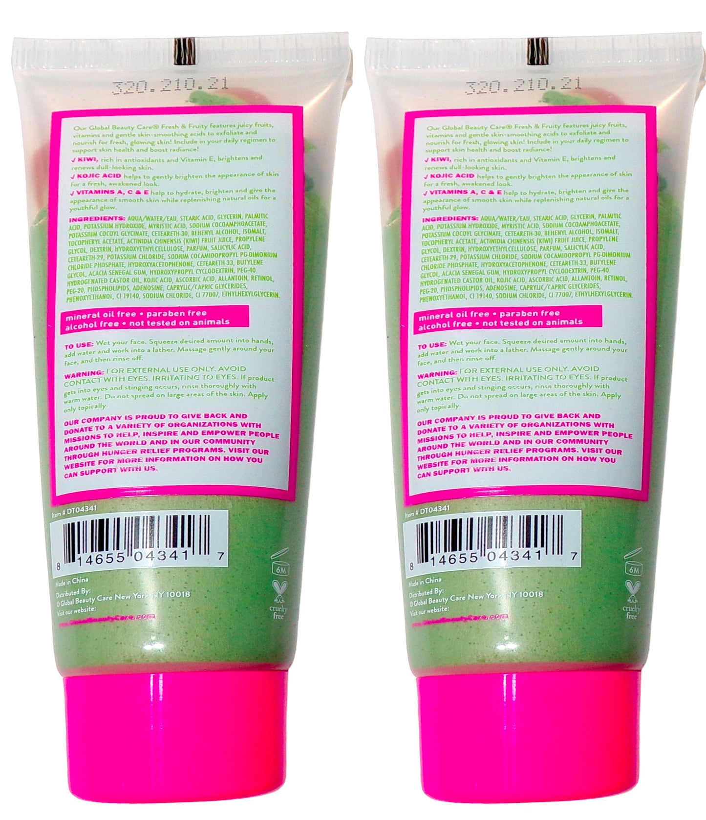 Fresh & Fruity Kiwi + Kojic Acid Renewing Facial Cleanser Vitamin A,C,E. 2,5 oz.