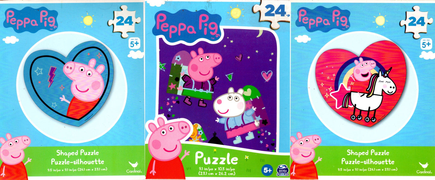 Peppa Pig - 24 Pieces Jigsaw Puzzle (Set of 3)