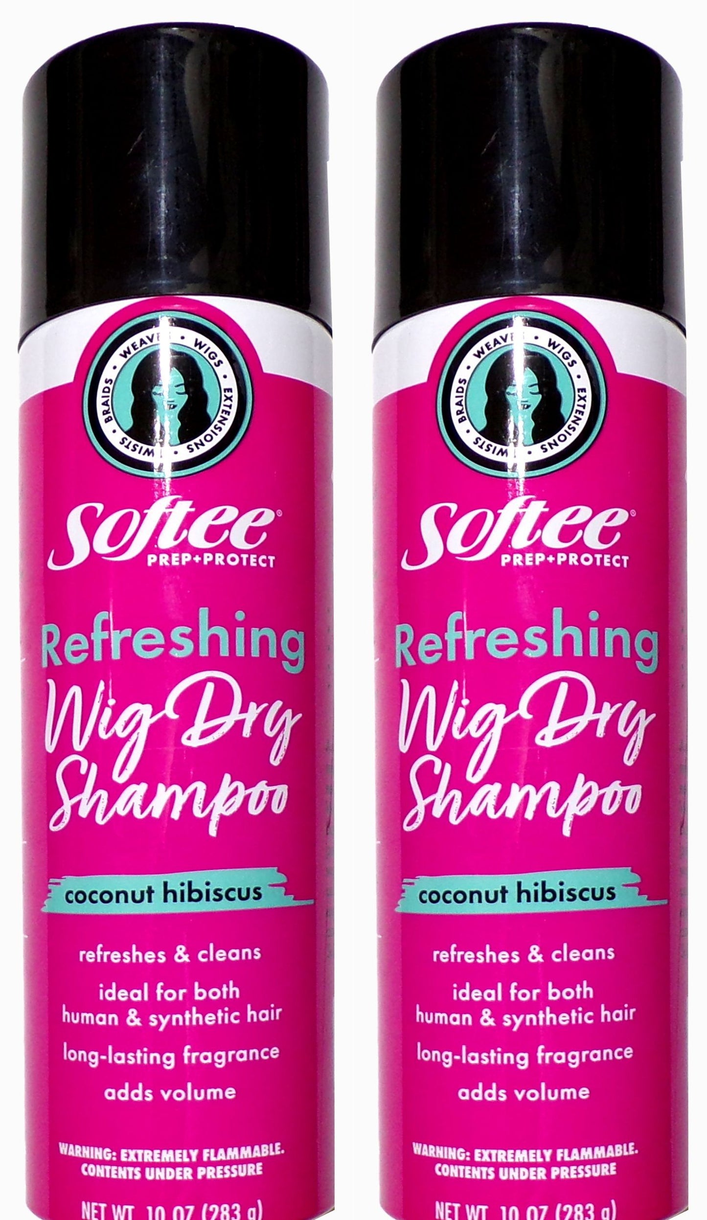 Softee Wig Weave Dry Shampoo Coconut Hibiscus 10oz (Set of 2)