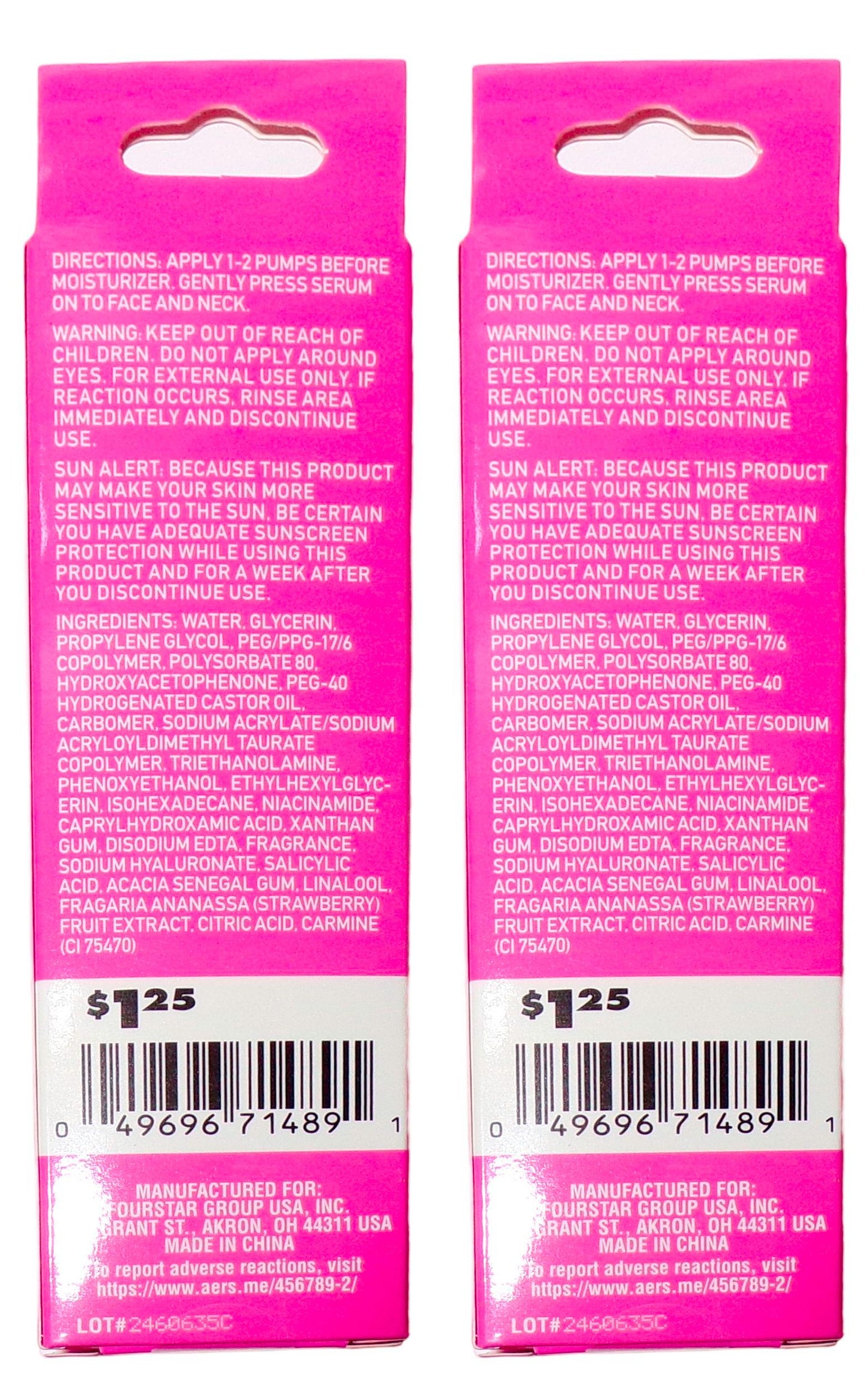 B-pure Glow Up Revitalizing Serum - Pomegranate & Peptides 1oz (Set of 2)