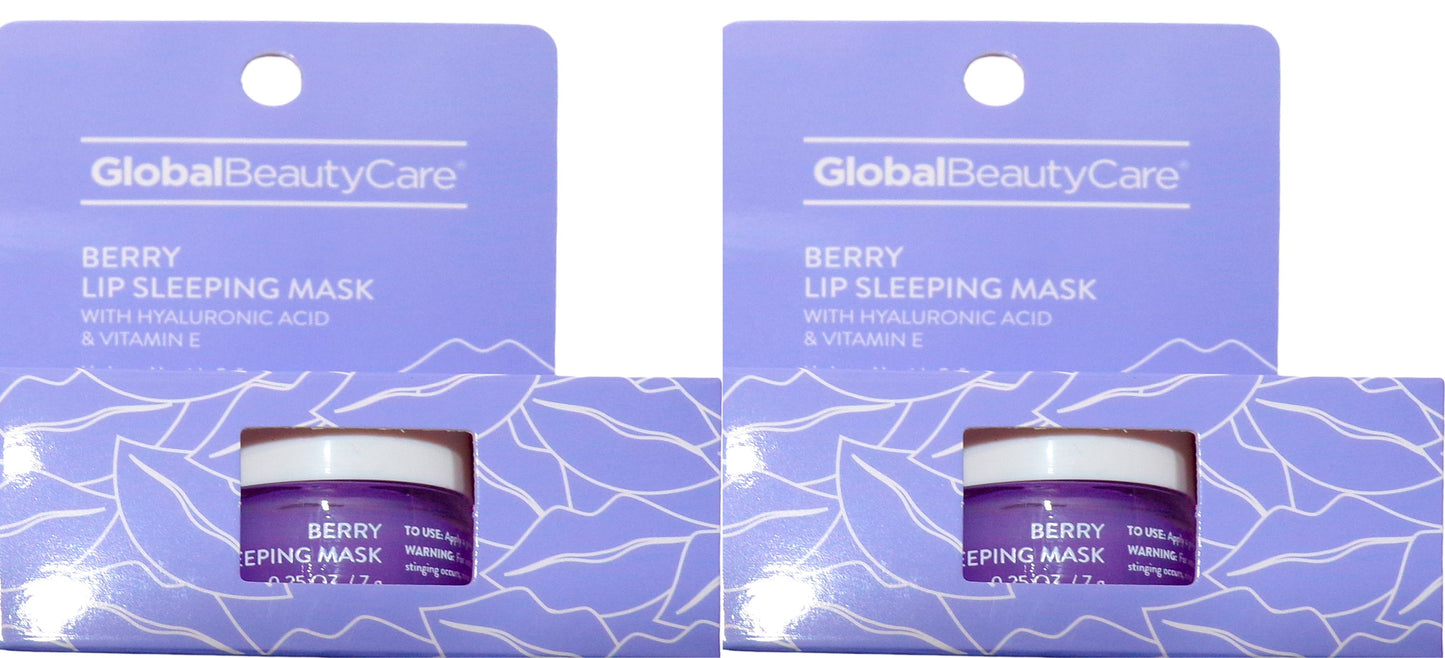 Global Beauty Care Lip Sleeping Mask with Hyaluronic Acid, Vit E (Set of 2)