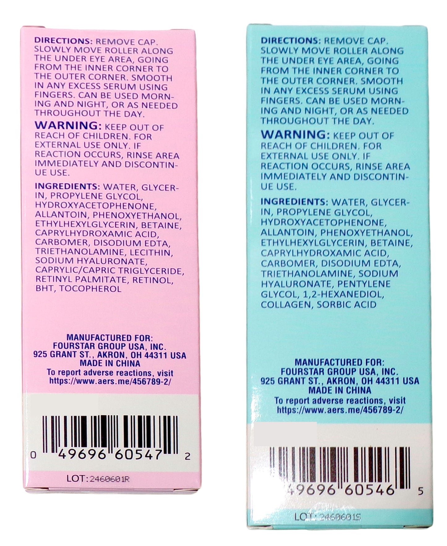 b pure Retinol Serum Under Eye Roller - Revitalize & Collagen 0.5 oz. (Set of 2)