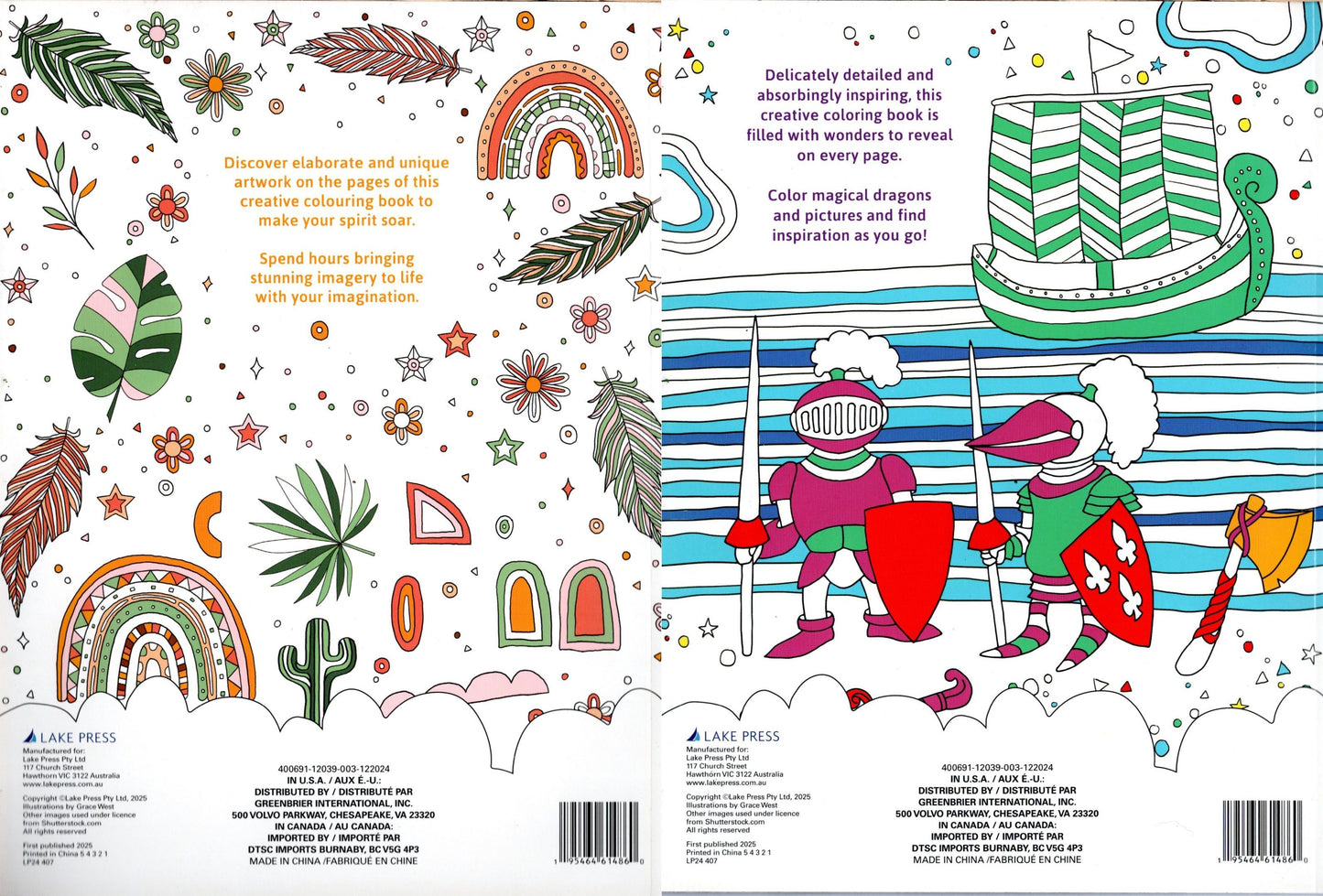 Coloring Book: Color-Your-Own - Free Spirit & Dragon Legens Mindful Coloring