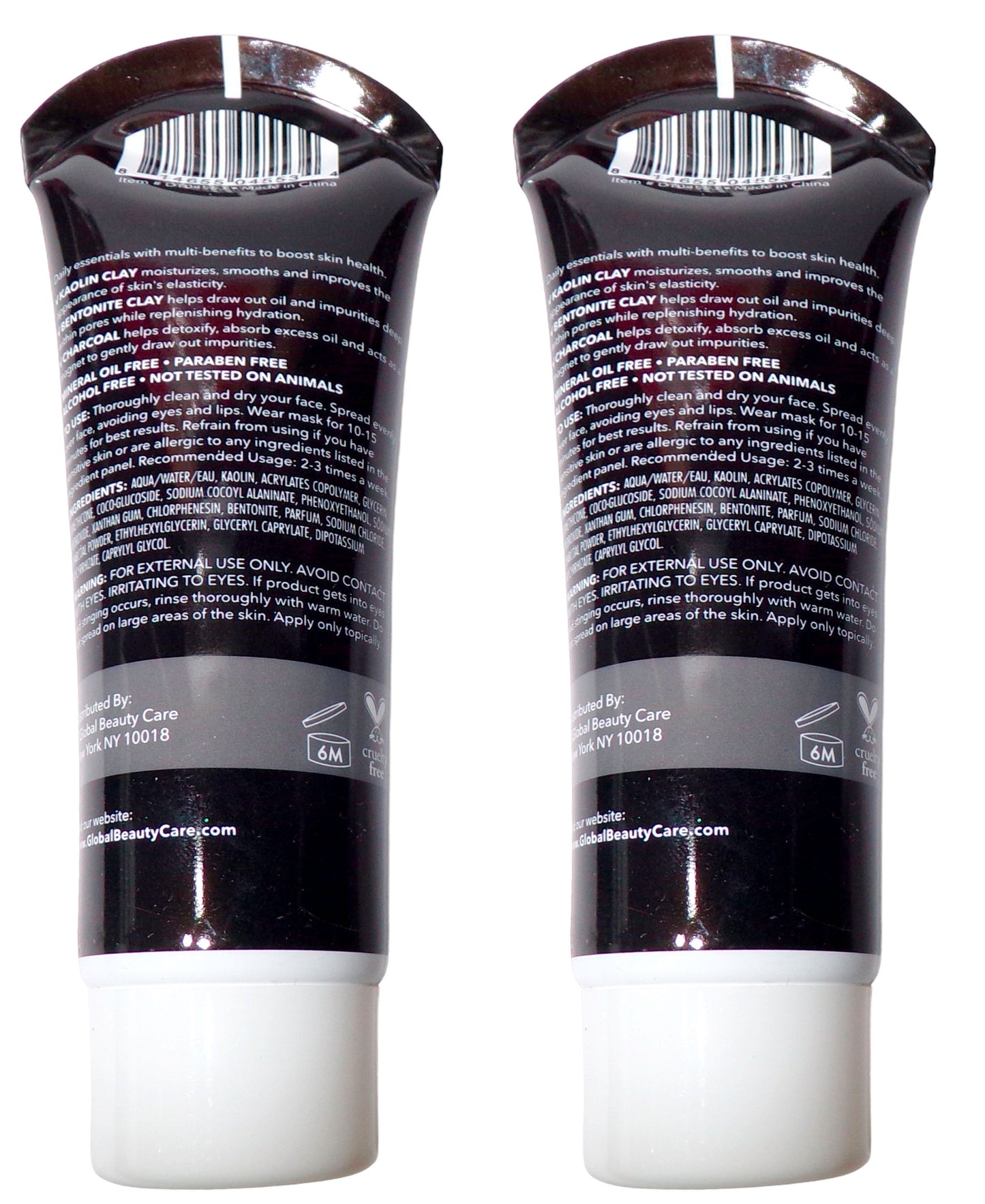 Power Bubbling Clay Mask - Bentonite, Koalin Clay & Charcoal 2.5 oz (Set of 2)