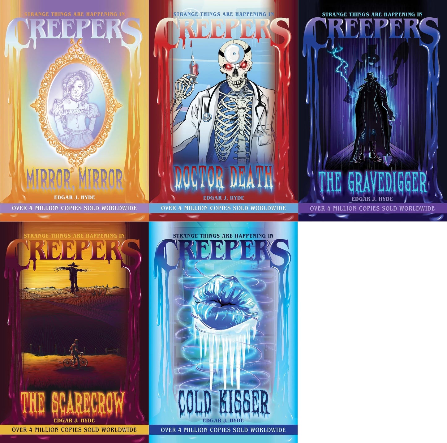 Creepers: The Scarecrow, Cold Kisser, Mirror, Doctor Death, The Gravedigger Book
