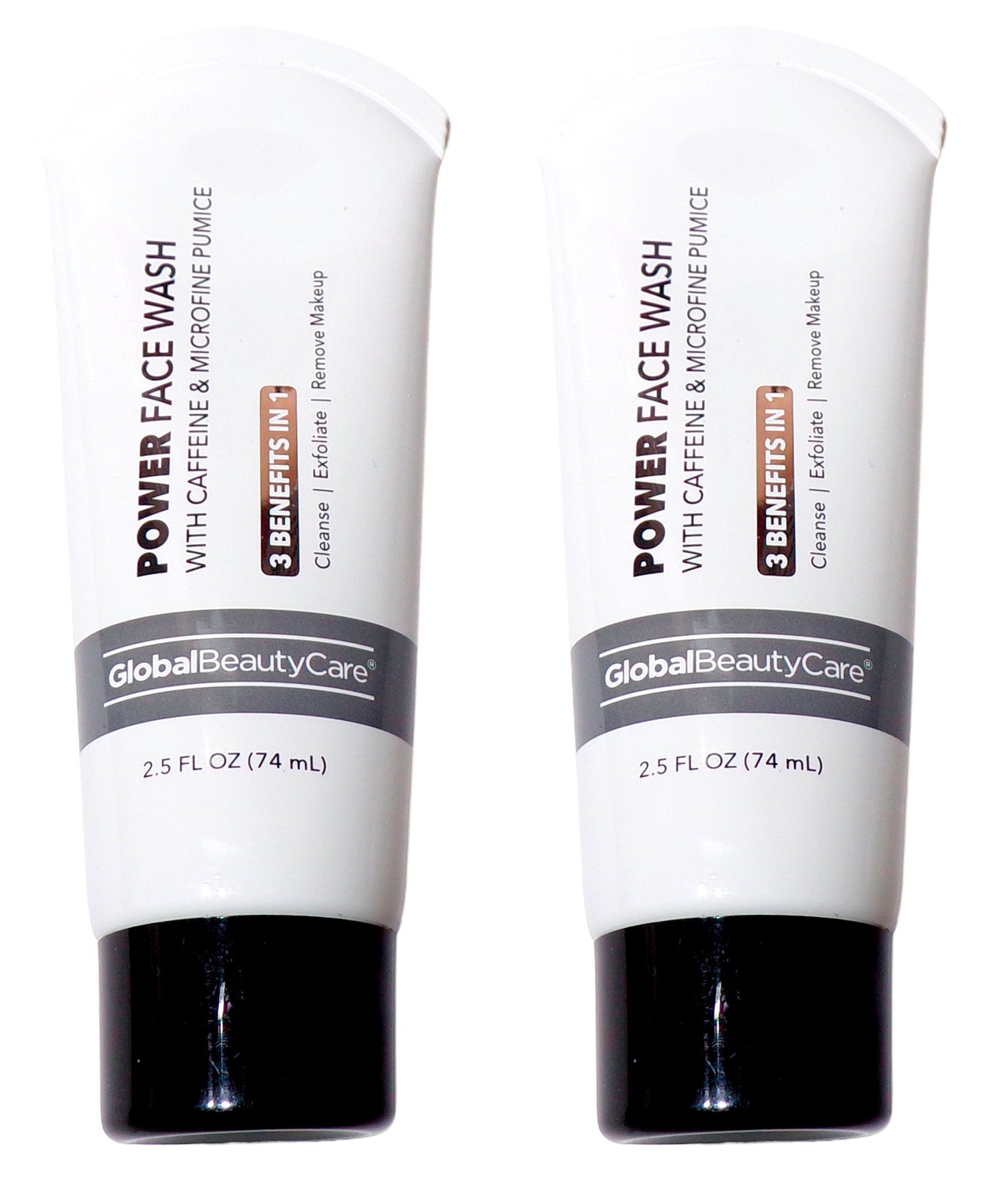 Power Face Wash - Caffeine & Microfine Pumice 2.5 oz (Set of 2)