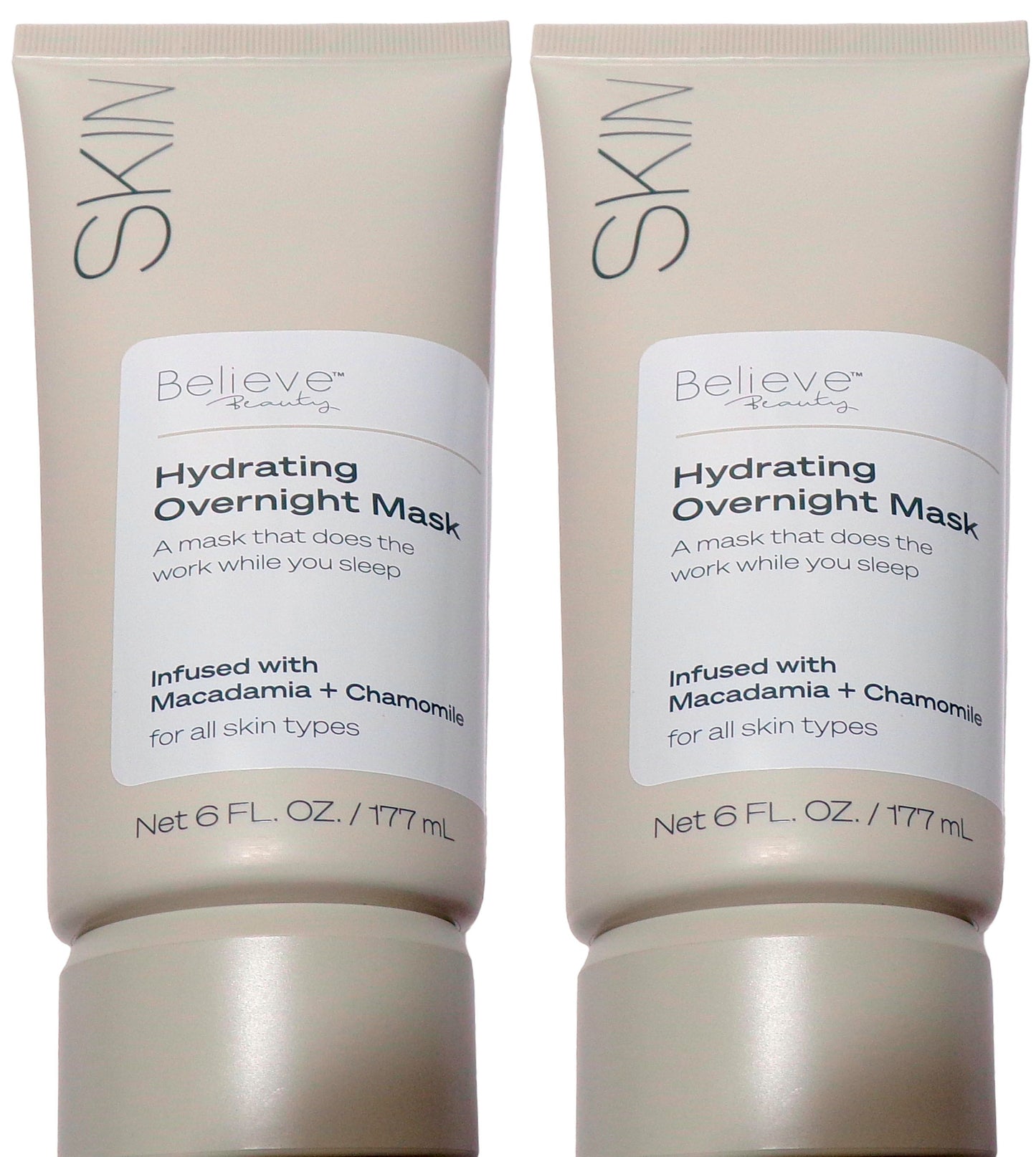 Skin Believe Beauty Hydrating Overnight Mask Macadamia + Chamomile 6oz Set of 2