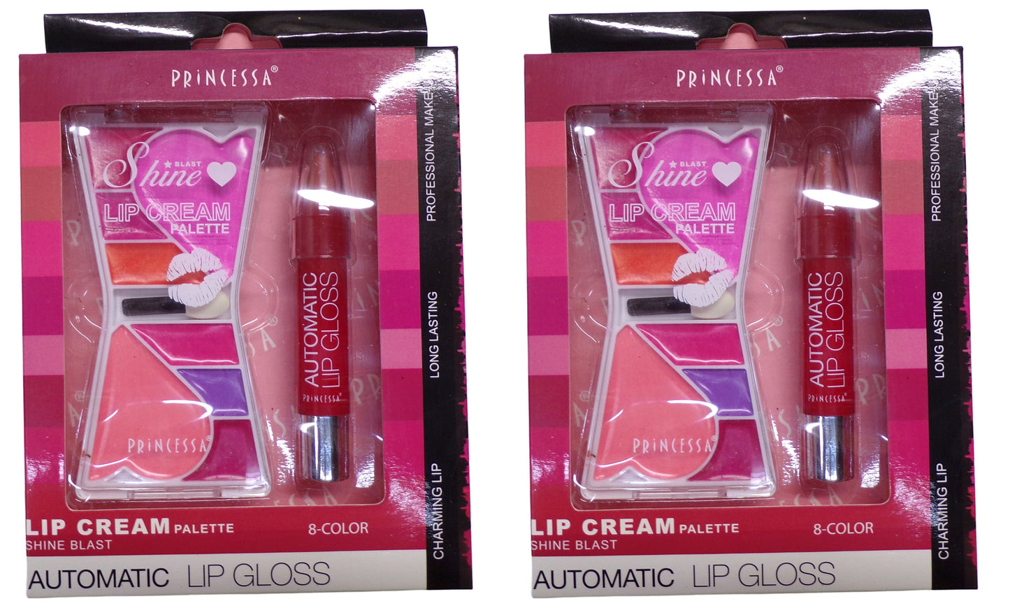 PRINCESSA Professional Eyeshadow Cream , Lipstick , Eyeliner v4 (Set of 2)