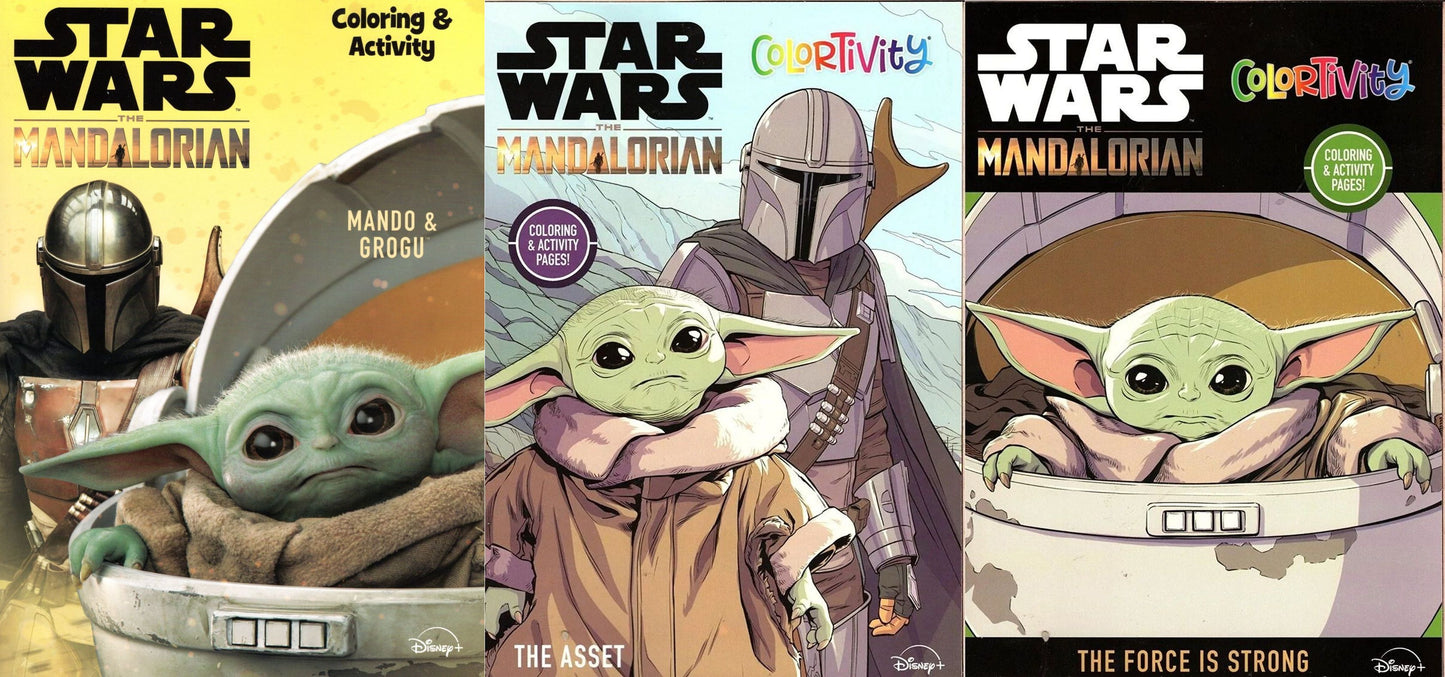 Star Wars Mandalorian - Activity Books - The Force is Strong, The Asset, Mando & Grogu