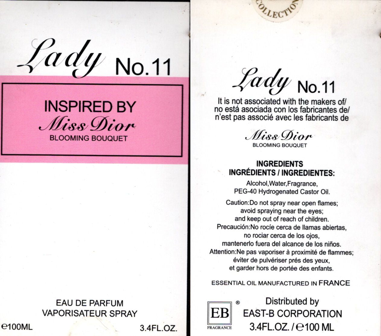 Lady No. 11 for woman EAU DE PARFUME 3.4 oz 100 ml