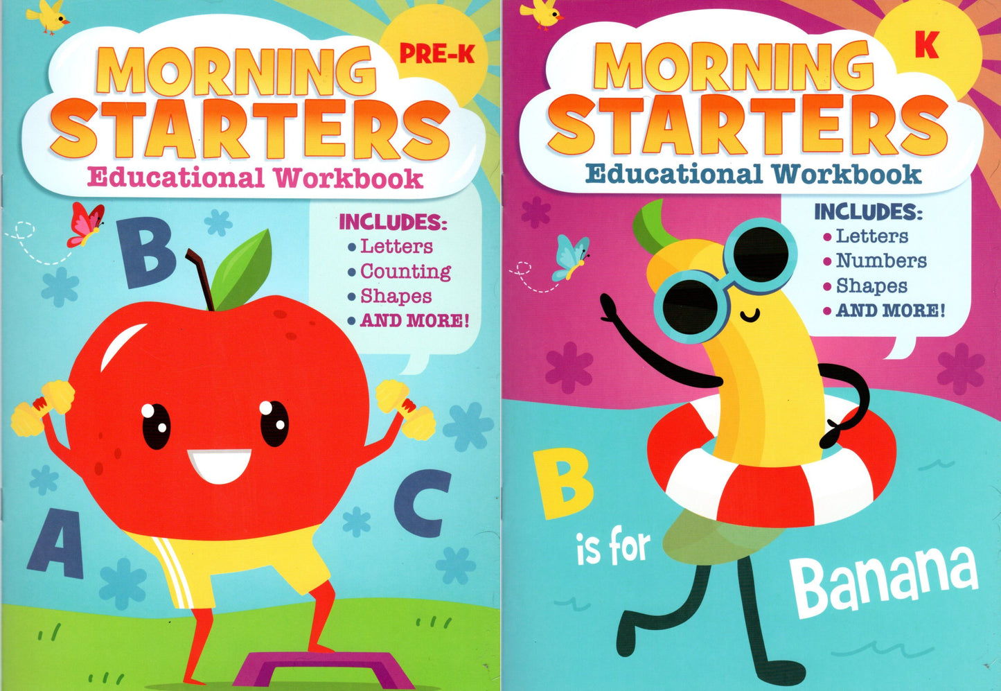 PRE-K & Kindergarten - Morning Starters Educational Workbooks -v19