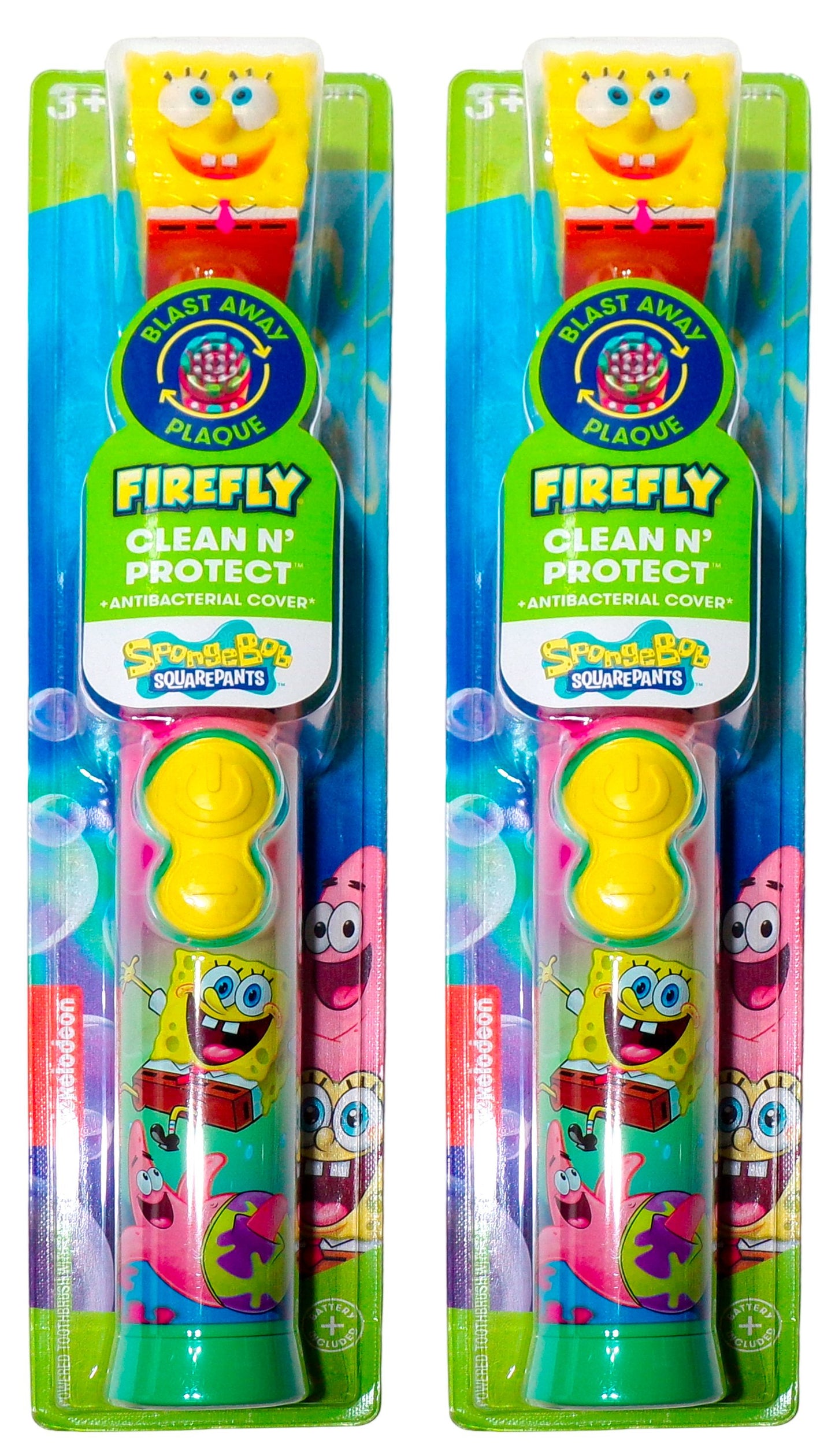 Firefly Clean N' Protect Spongebob Power Toothbrushes (Set of 2)