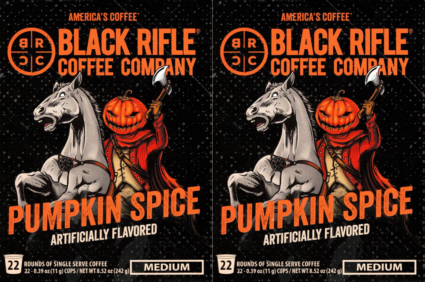 Black Rifle Coffee Company K Cups Pumpkin Spice - Medium - Total 44 pods Set