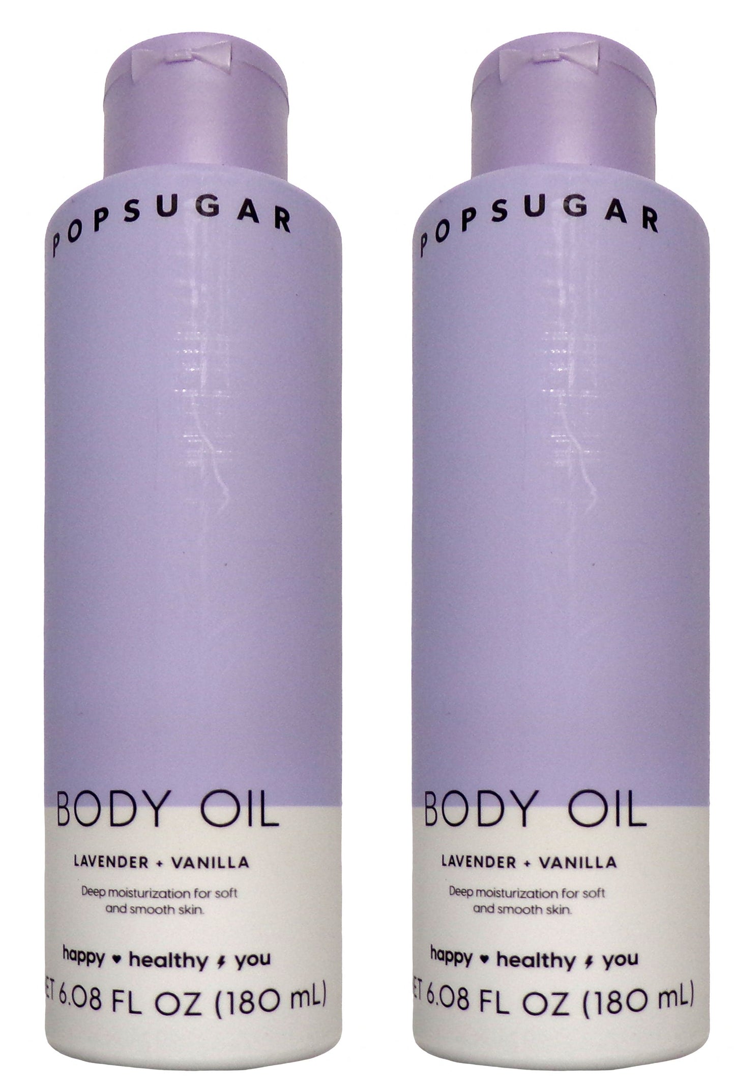 POPSUGAR Body Oil Lavender & Vanilla 6.08 Oz (Set of 2 Pack)