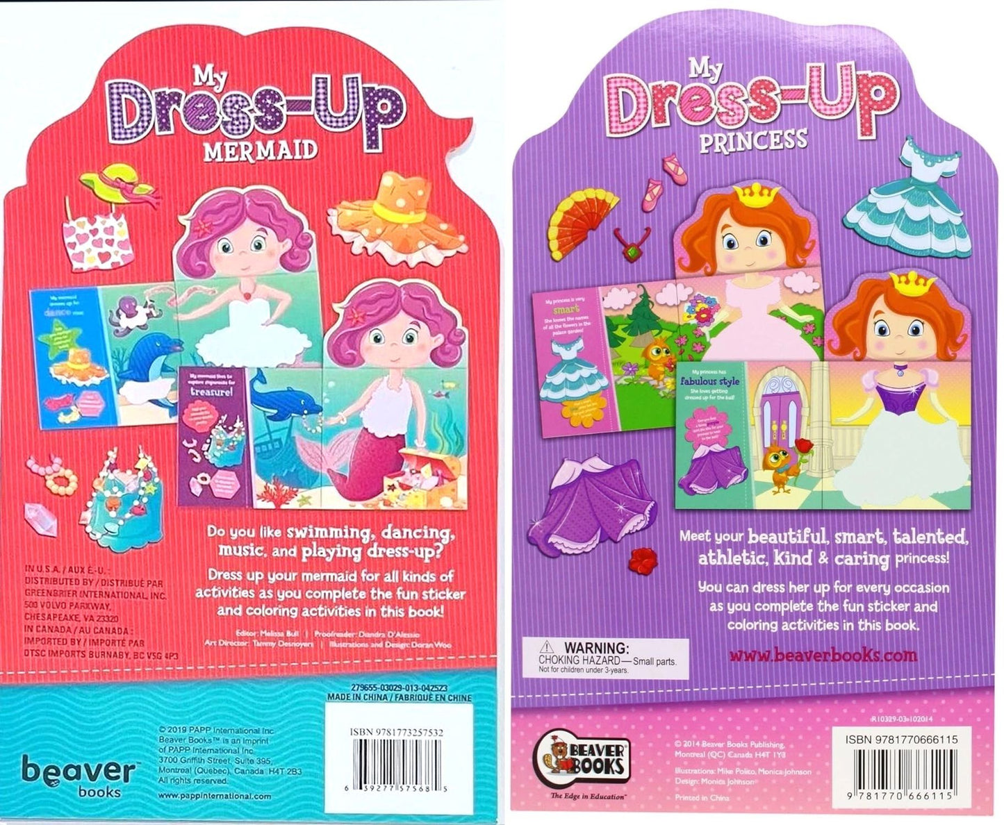 My Dress-Up Mermaid & Princess Paperback Book (Set of 2)