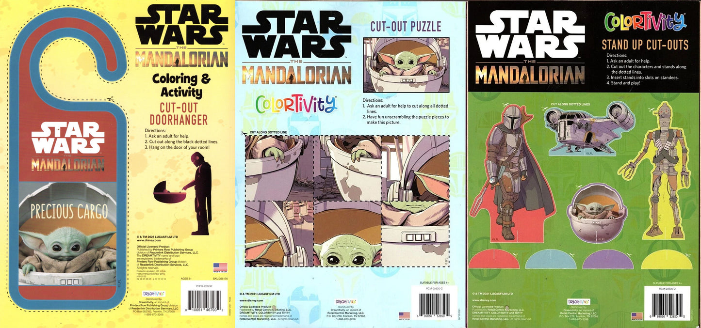 Star Wars Mandalorian - Activity Books - The Force is Strong, The Asset, Mando & Grogu
