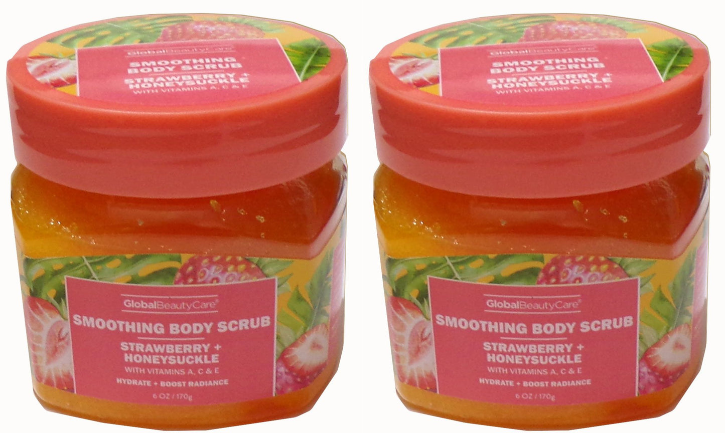 Global Beauty Care Smoothing Body Scrub Strawberry + Honeysuckle (Set of 2)