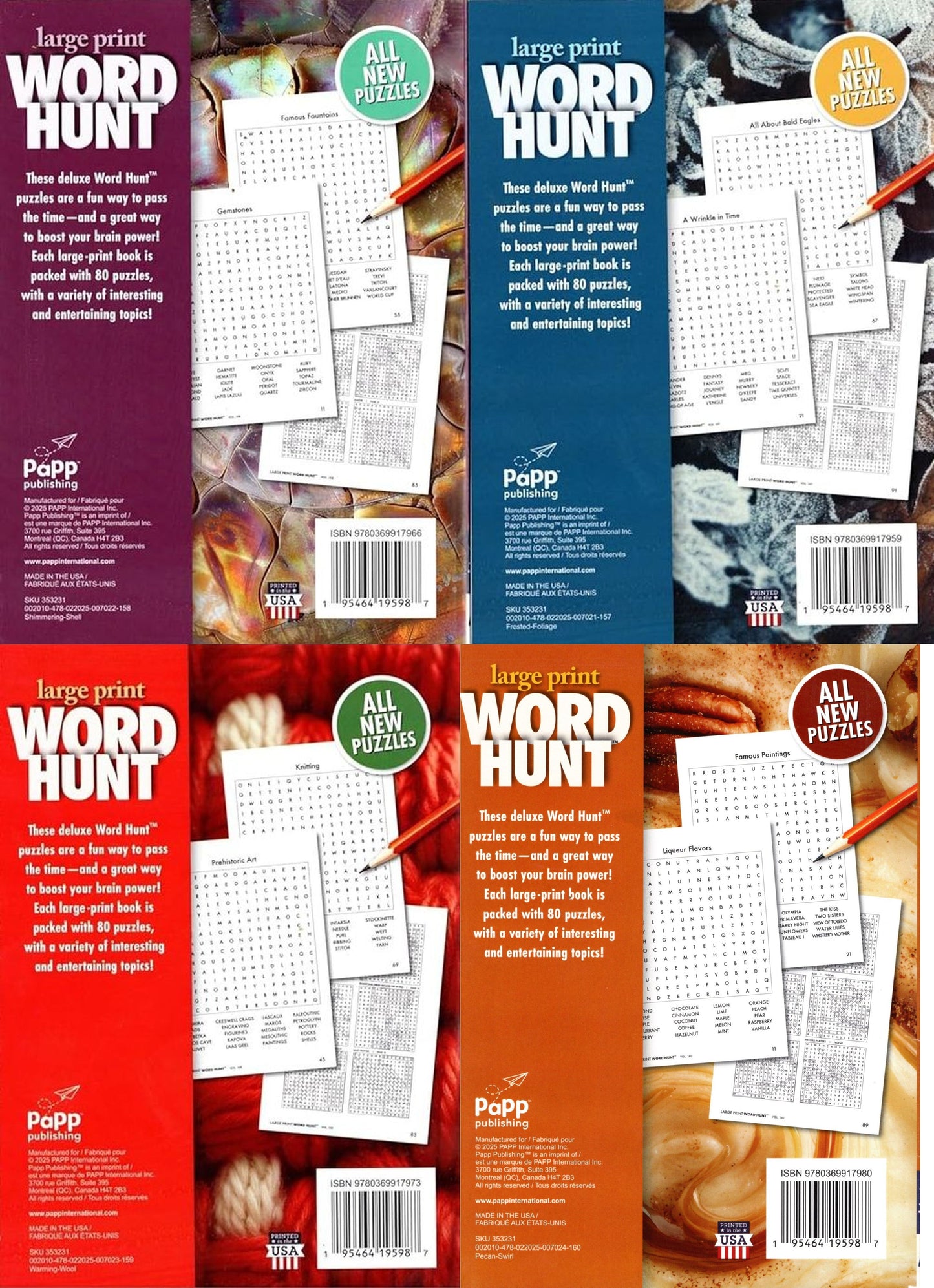 Large Print Word Hunt - All New Puzzles - Vol.157,158,159,160