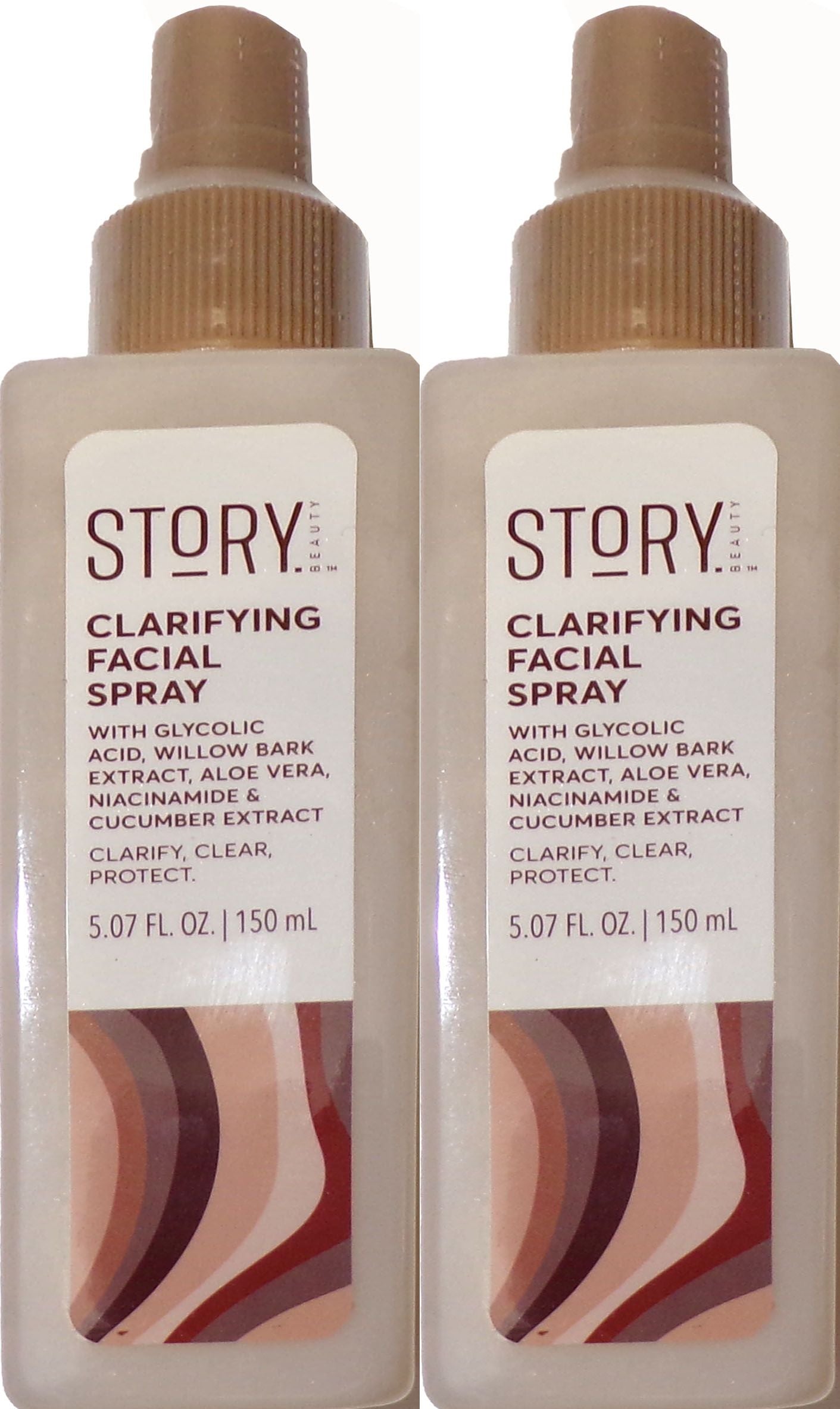 STORY CLARIFYING FACIAL SPRAY GLYCOLIC ACID WILLOW BARK NIACINAMIDE CUCUMBER (Set of 2)