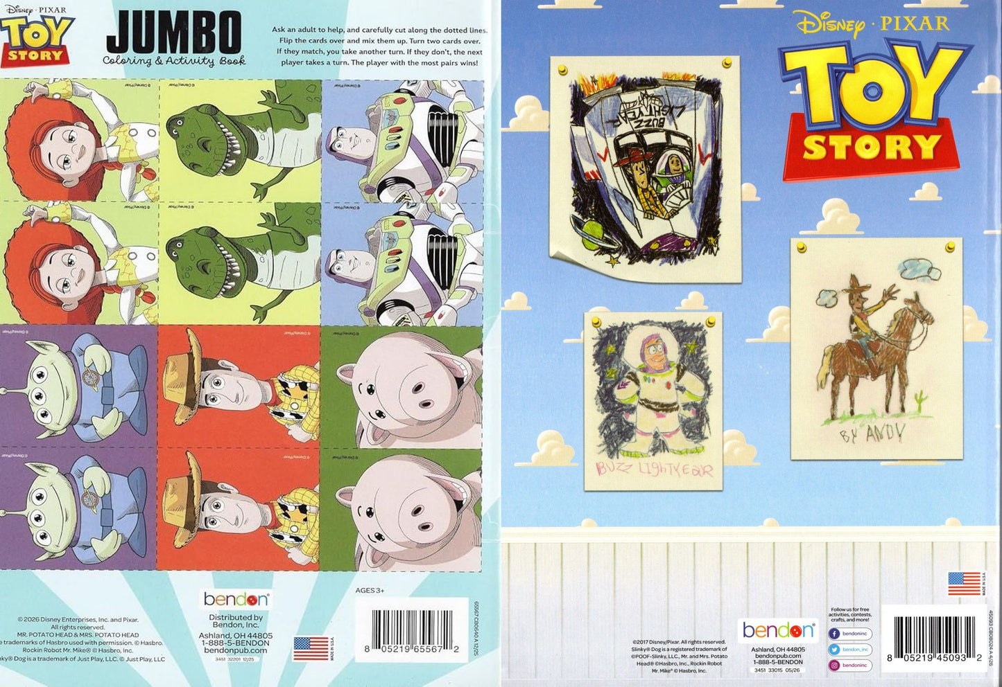 Disney Pixar Toy Story Jumbo Coloring & Activity Book Set - 2-Pack Collection