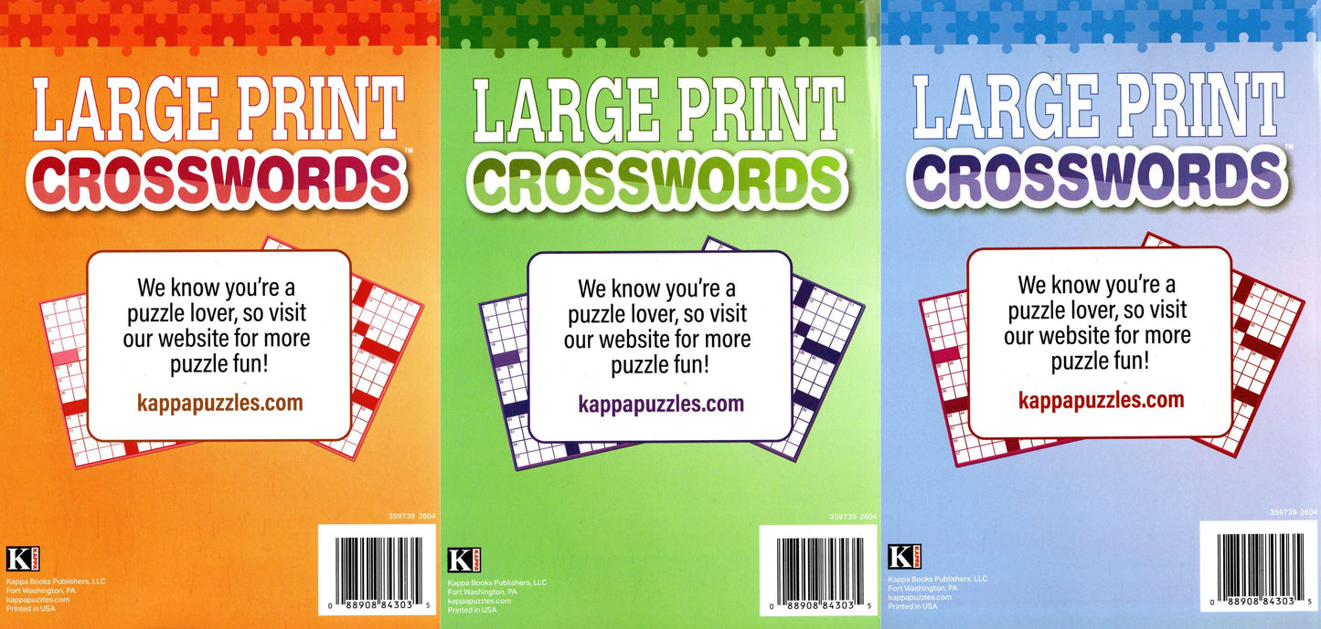 Braintainment Large Print - Crosswords - Activity Book v.190,191,192