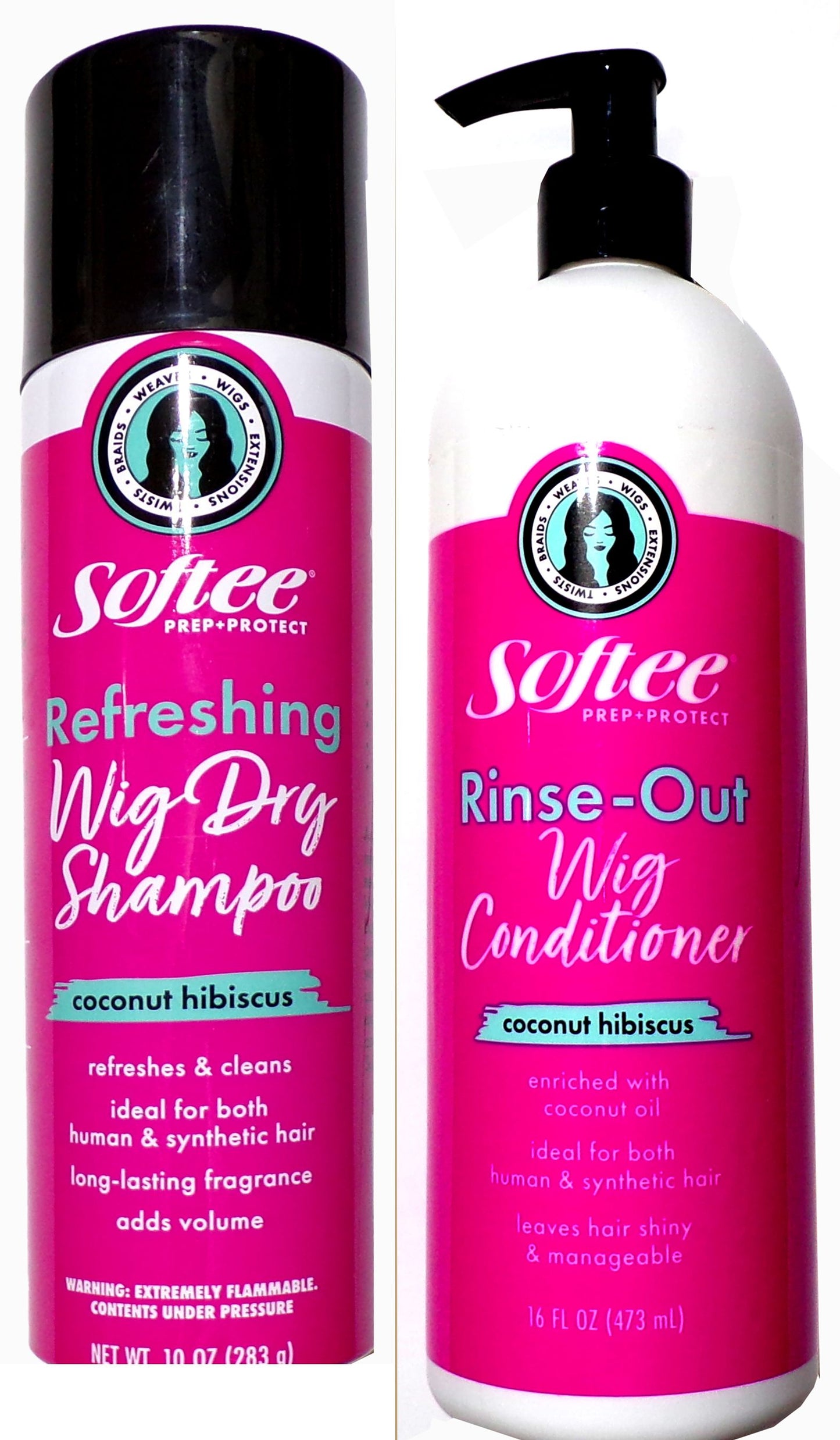 Softee Rinse-Out Wig Conditioner & Shampoo Coconut Hibiscus Human & Synthetic