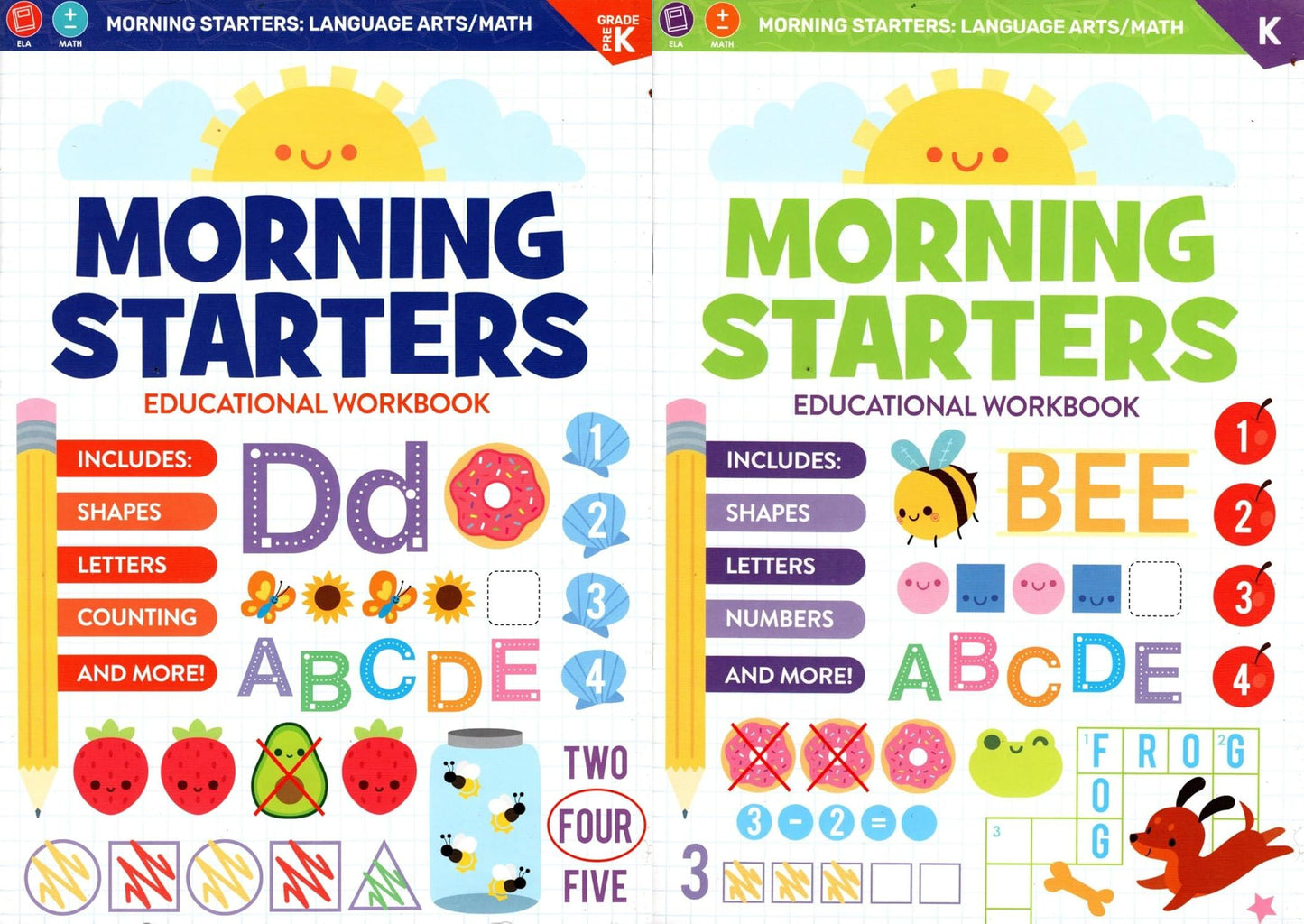 PRE-K & Kindergarten - Morning Starters Educational Workbooks -v19