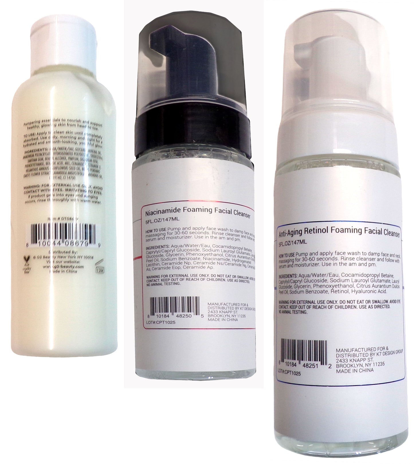 RIVER & ROWE Honey Drip Body Milk, Foaming Facial Cleanser, Niacinamide Foaming Cleanse (Set of 3)