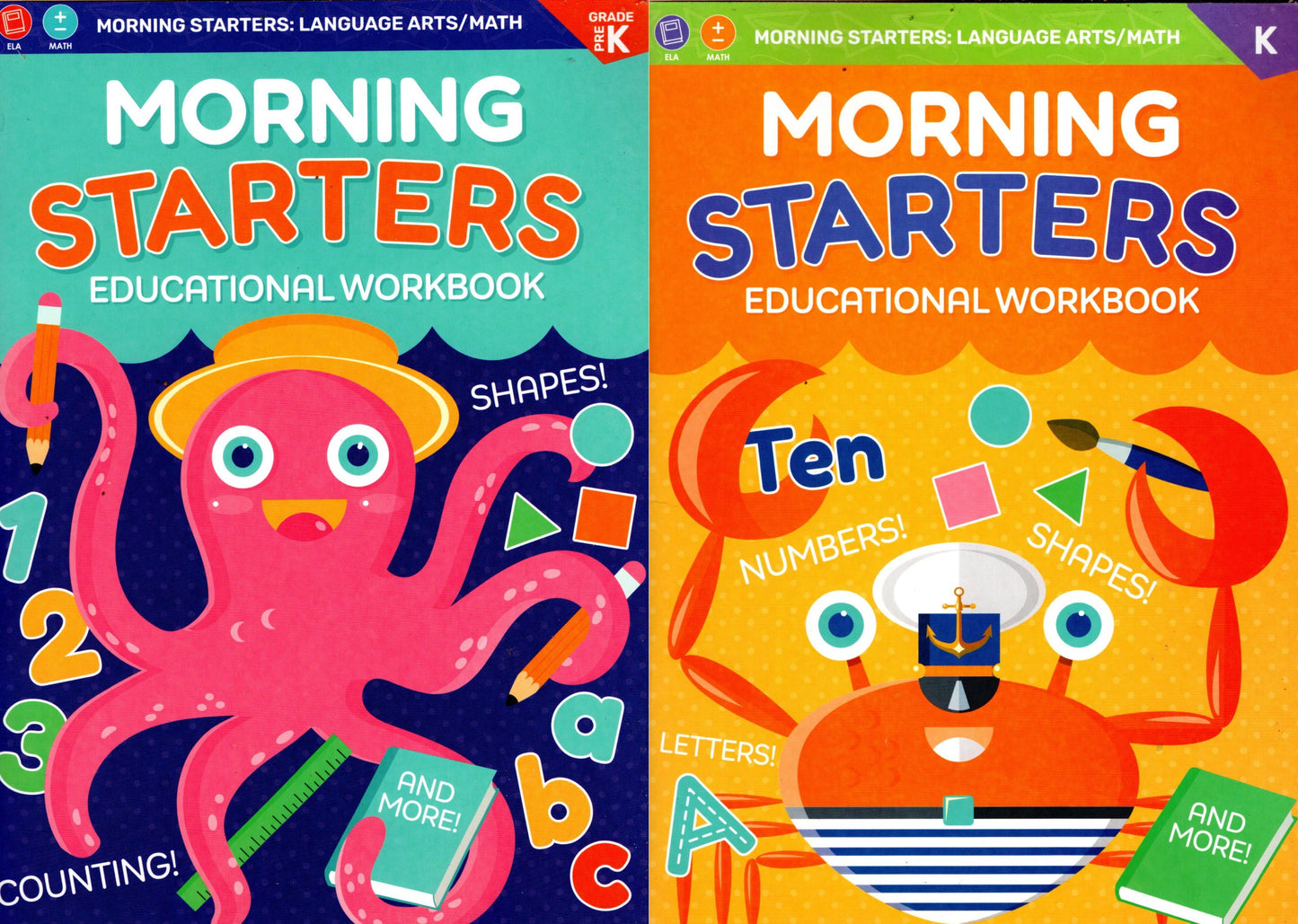PRE-K & Kindergarten - Morning Starters Educational Workbooks -v21
