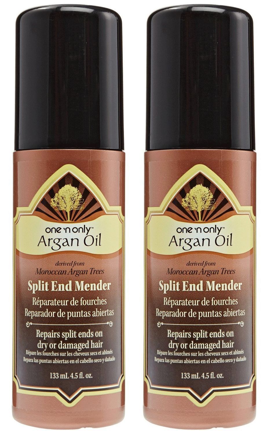 one 'n only Argan Oil Split End Mender Spray for Dry or Damaged Hair 4.5 fl oz (Set of 2 Pack)