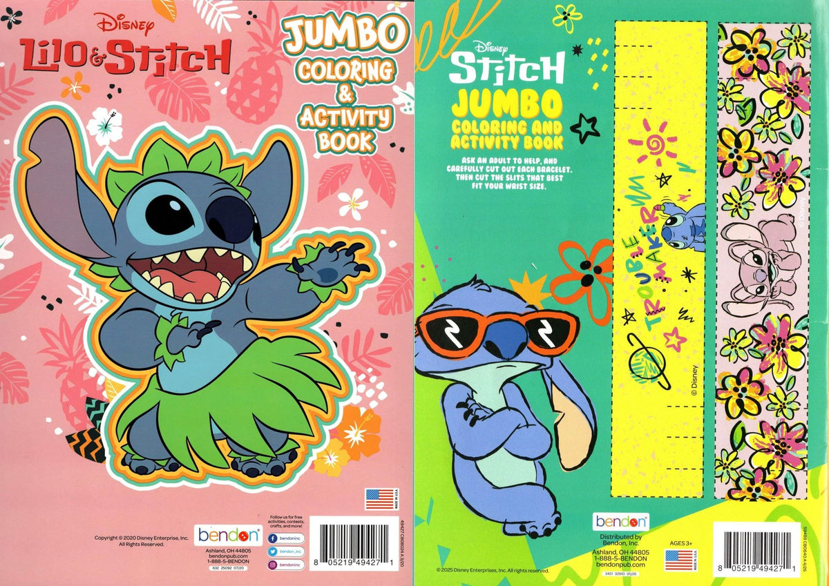 Disney Lilo & Stitch - Jumbo Coloring and Activity Book (Set of 2)