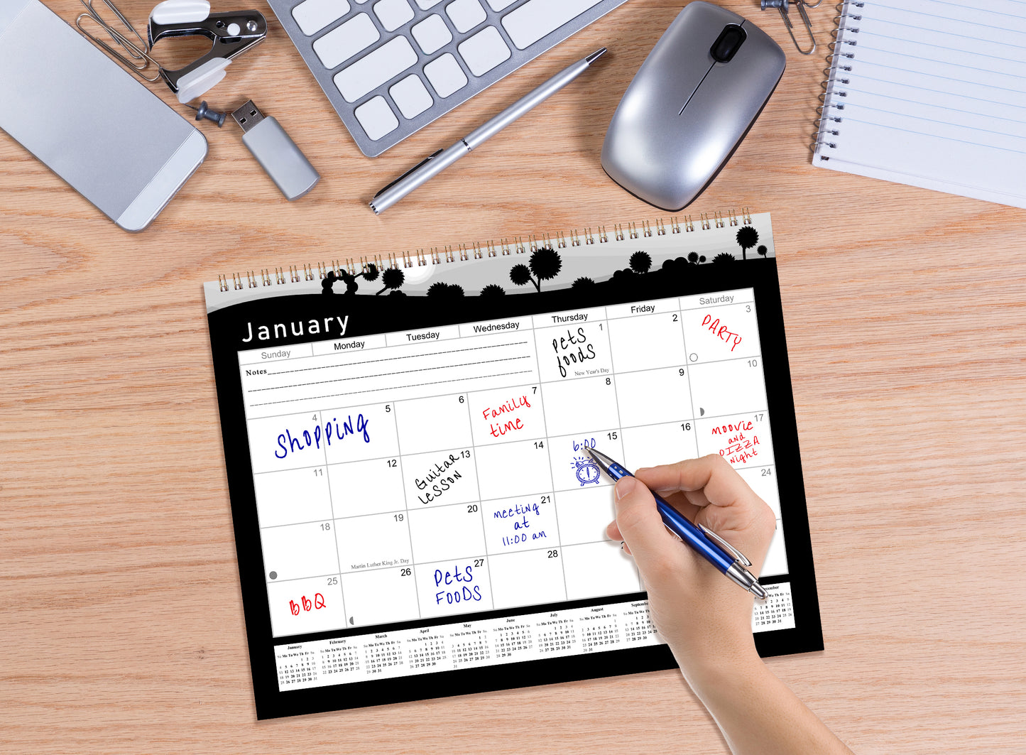 2027 Monthly Desktop/Wall Calendar/Planner - Habit Tracker - (Edition #15)
