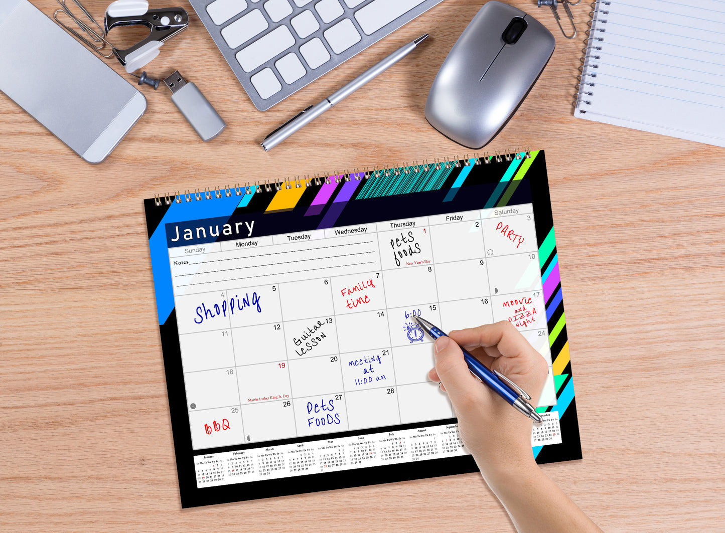 2027 Monthly Desktop/Wall Calendar/Planner - Habit Tracker - (Edition #13)