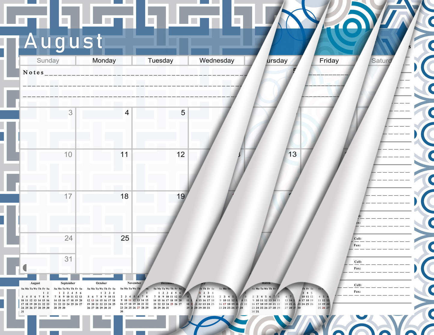 2026 - 2027 Academic Year 12 Months Student Calendar 3-Ring Binder (Edition #014)