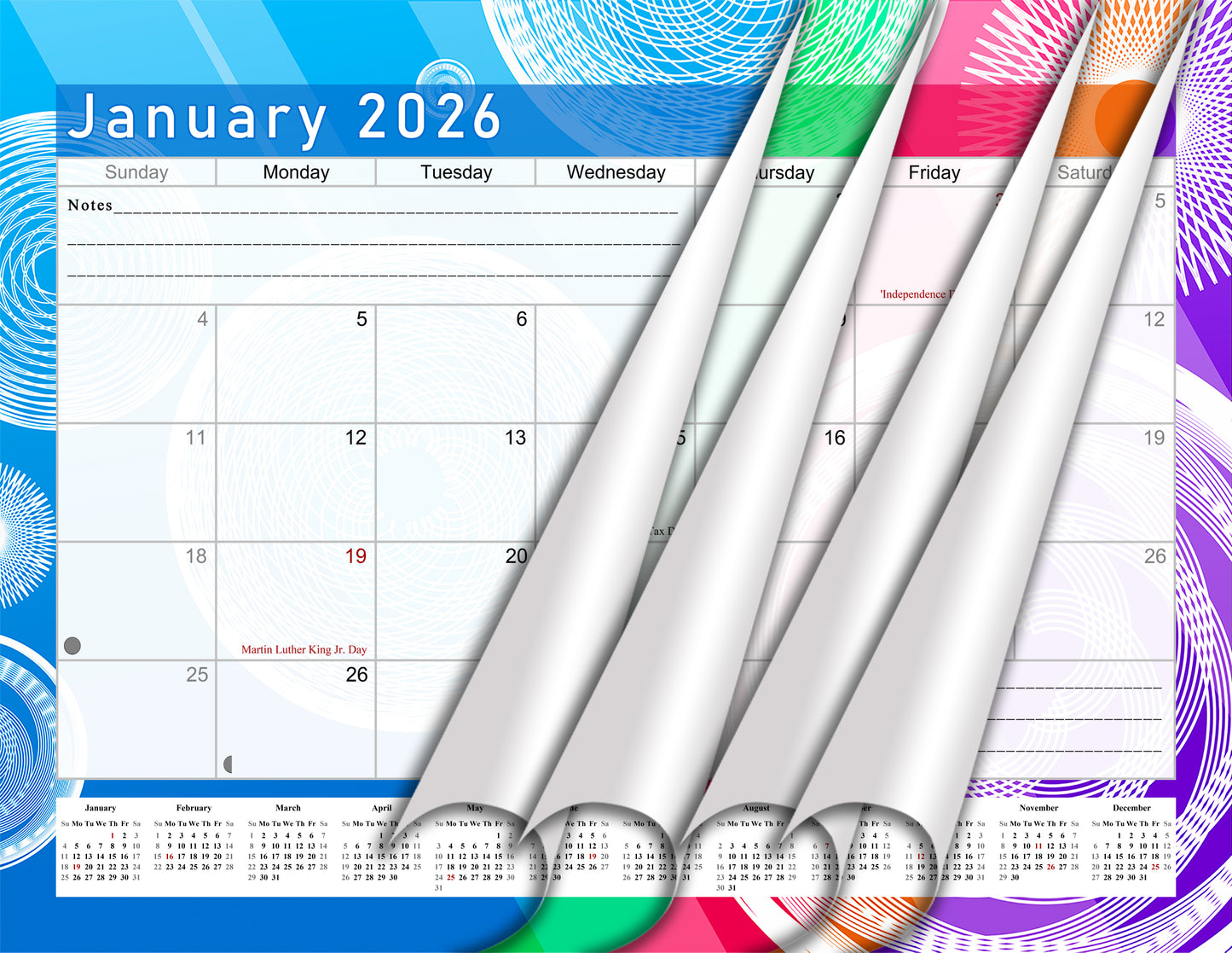 2026 Monthly Desktop/Wall Calendar/Planner - Habit Tracker - (Edition #02)