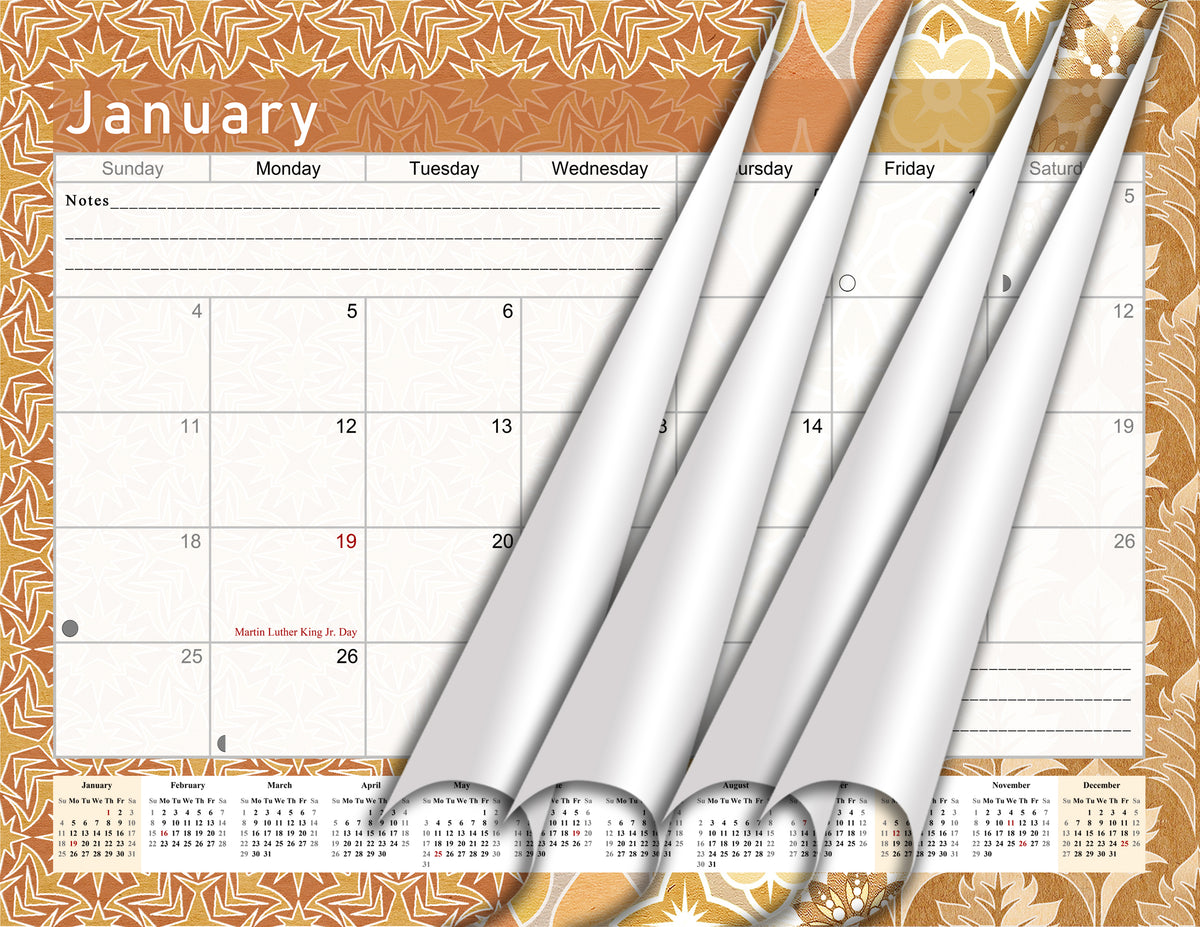 2025 - 2026 Student Calendar/Planner for 3-Ring Binder, Desk, or Wall - v025