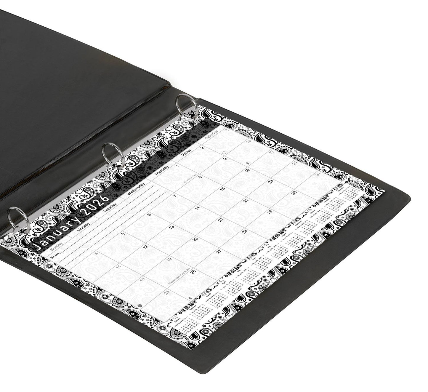 2025 - 2026 Student Calendar/Planner for 3-Ring Binder, Desk, or Wall - v011