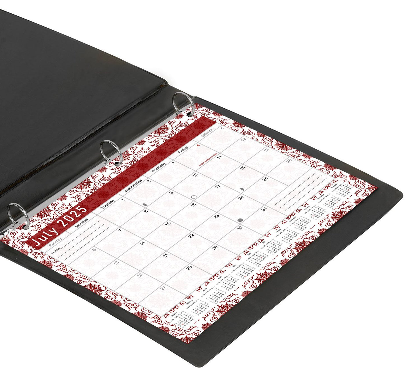 2025 - 2026 Student Calendar/Planner for 3-Ring Binder, Desk, or Wall - v014