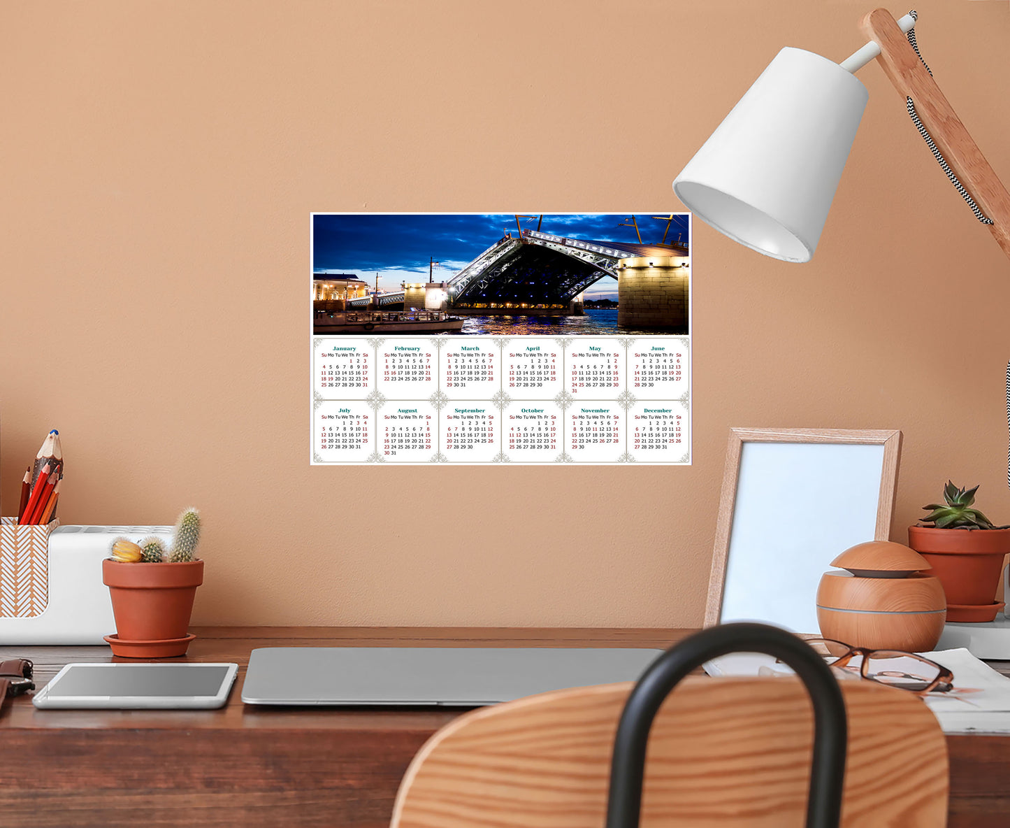 2026 Peel & Stick Calendar - Today is my Lucky Day - Removable - Night shooting (9"x 6")