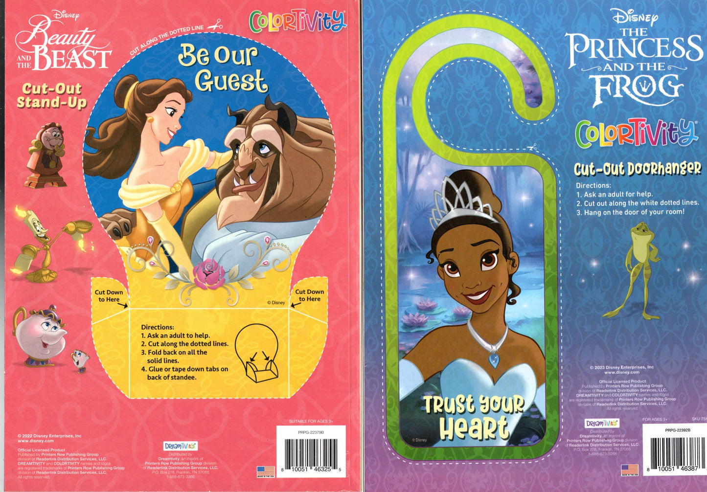 The Princess and the Frog & Beauty and the Beast - Coloring & Activity Book