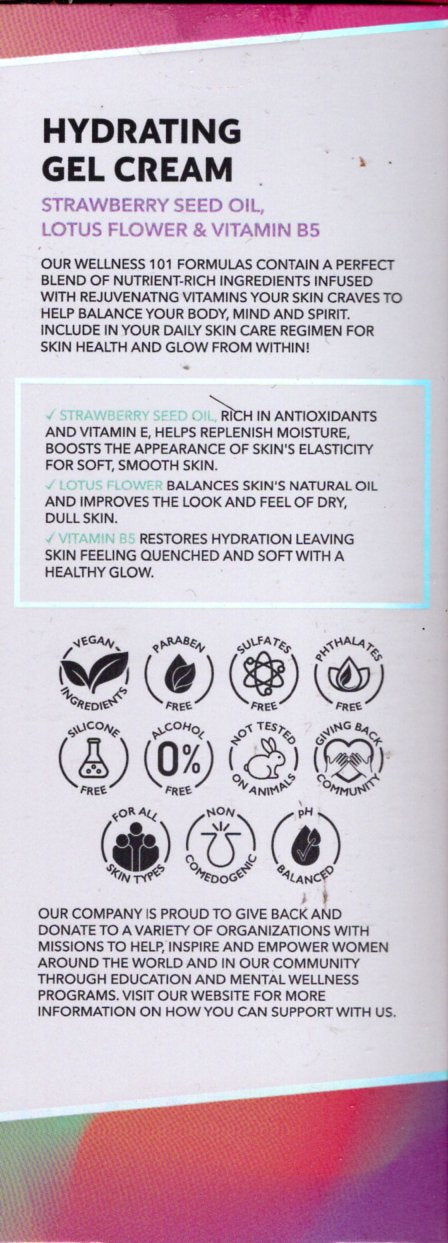 Global Beauty Care Spascriptions Wellness 101 Hydrating Gel Cream
