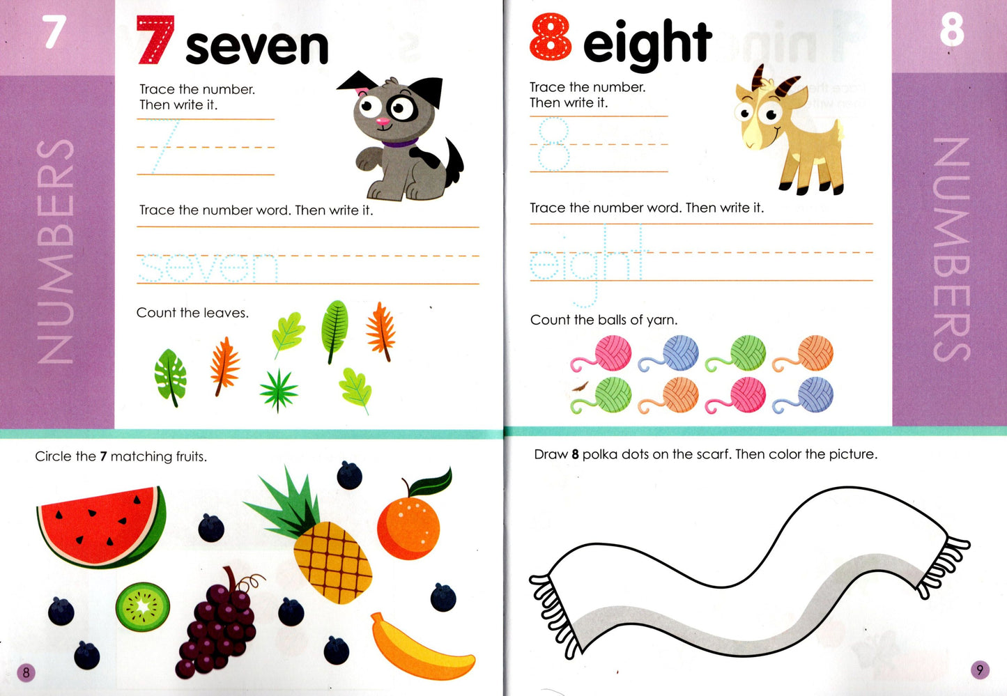 Kindergarten Educational Workbooks - Set of 4 Books - v13